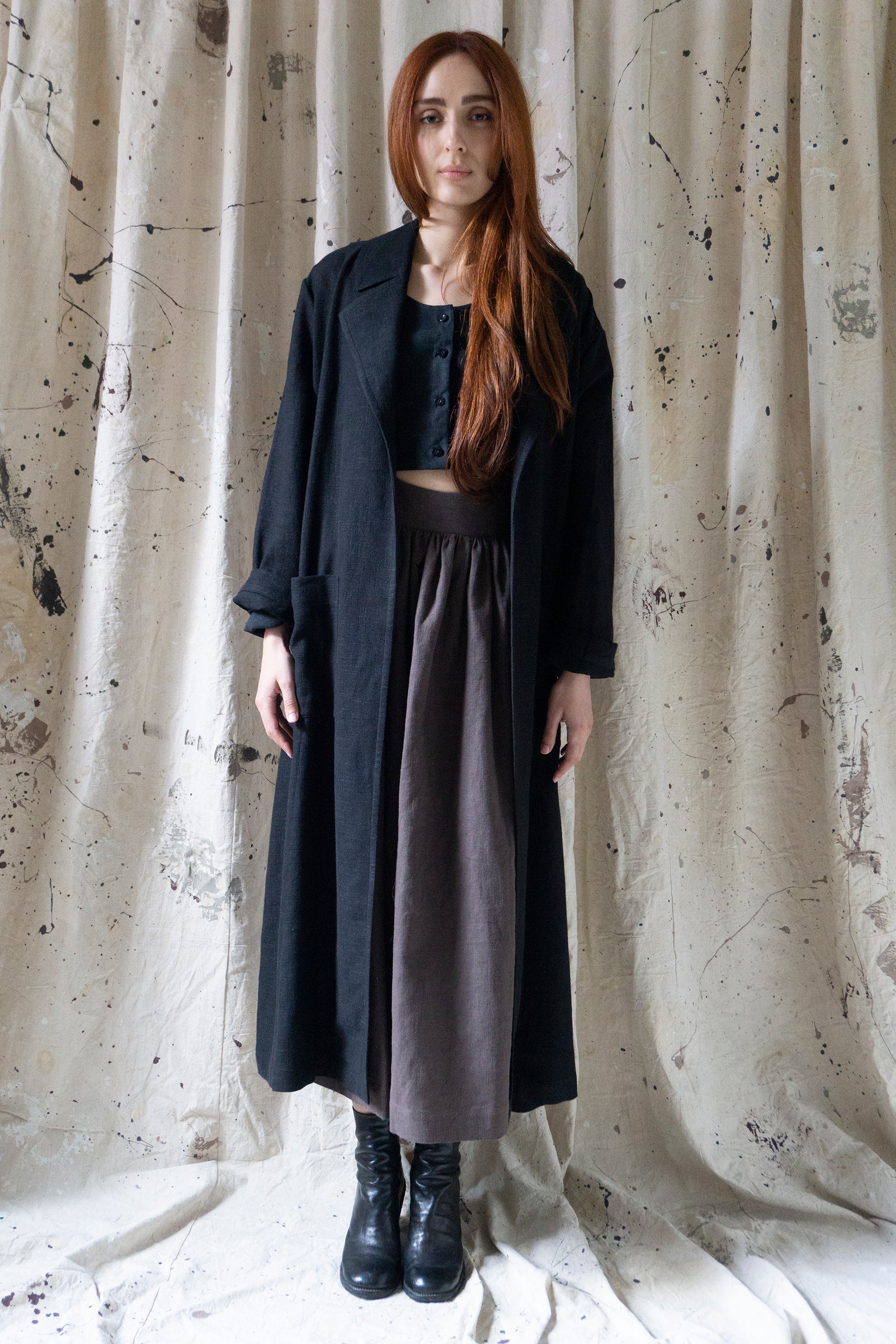 Alder Linen Jacket - Black
