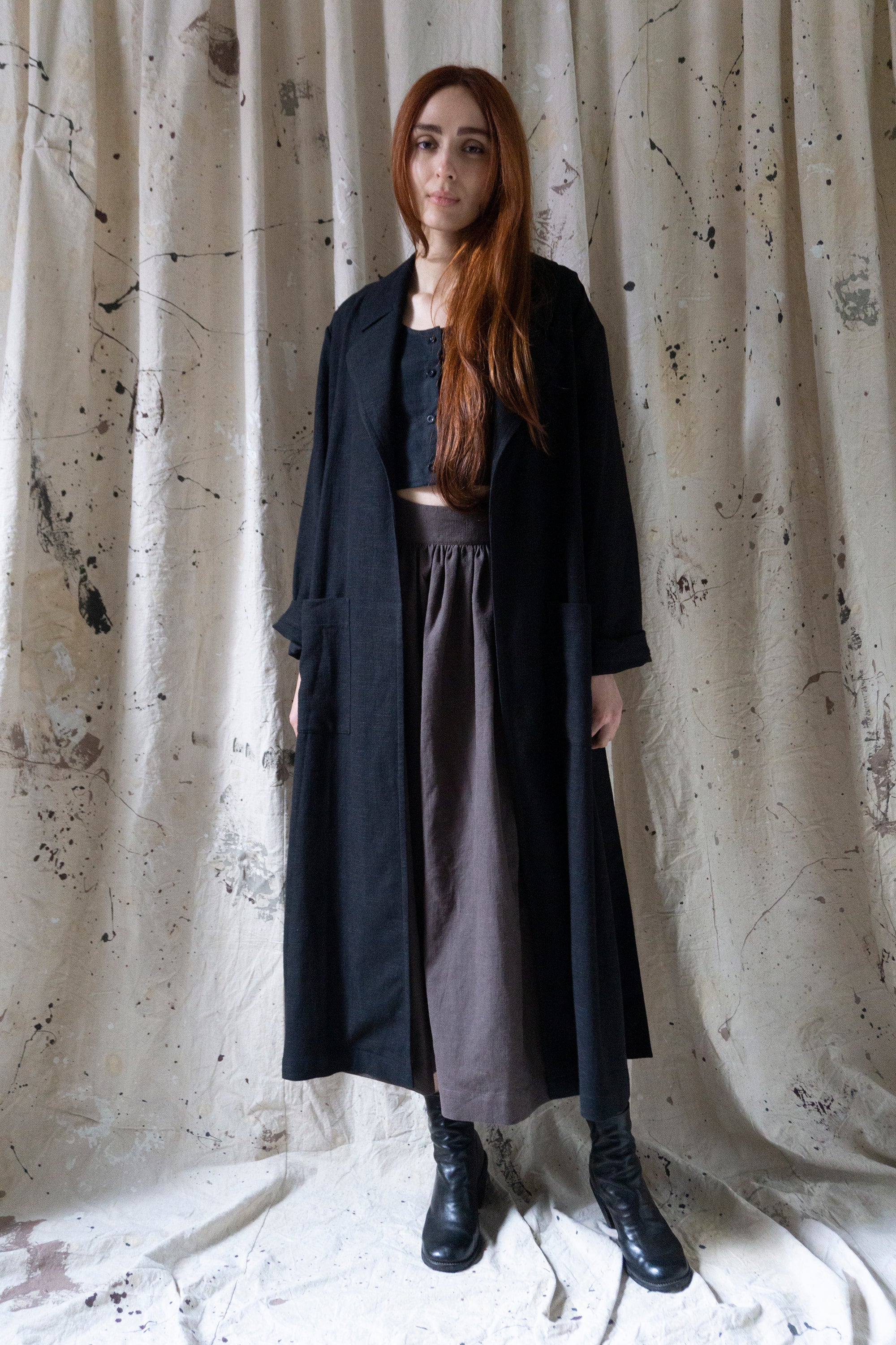 Alder Linen Jacket - Black