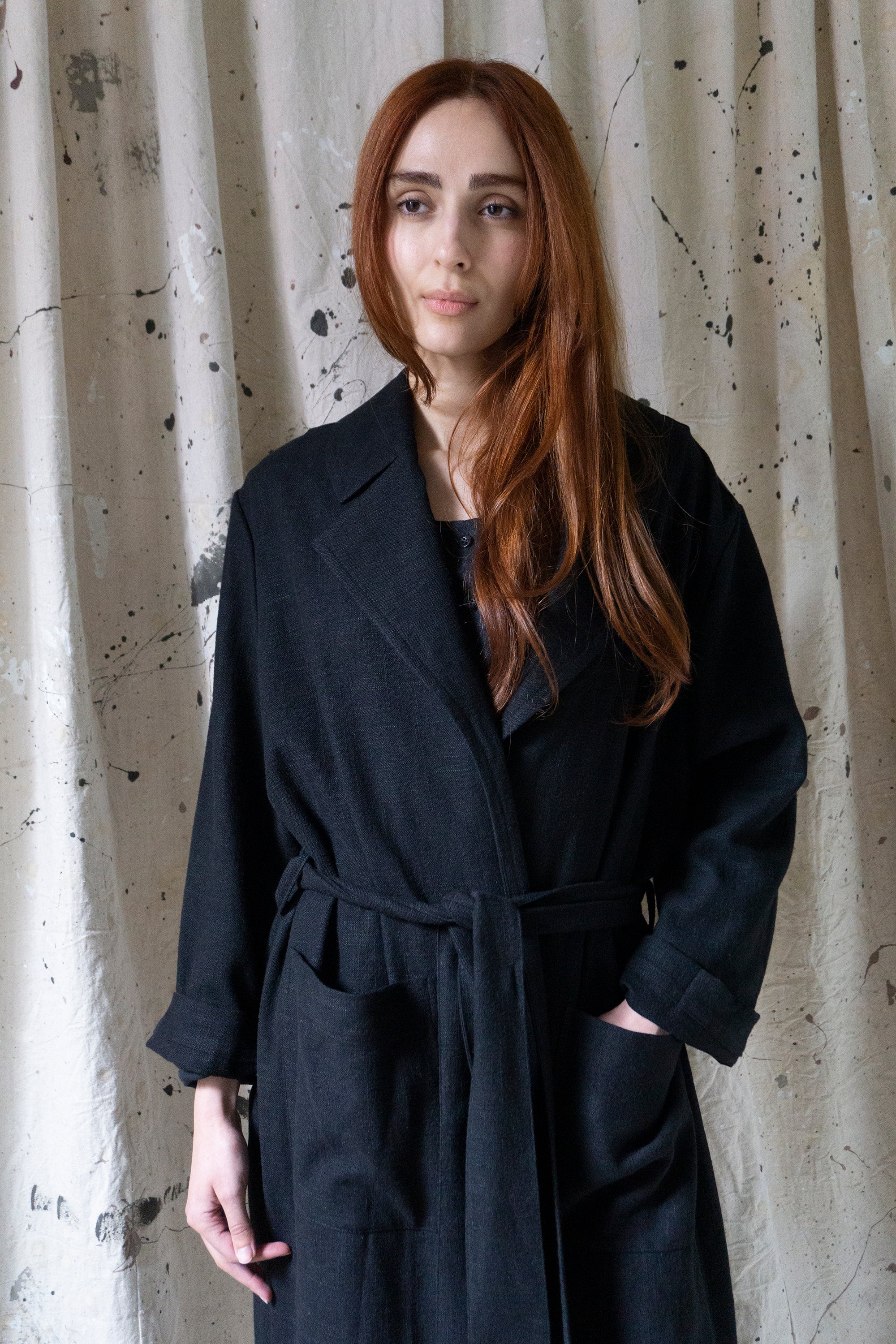 Alder Linen Jacket - Black