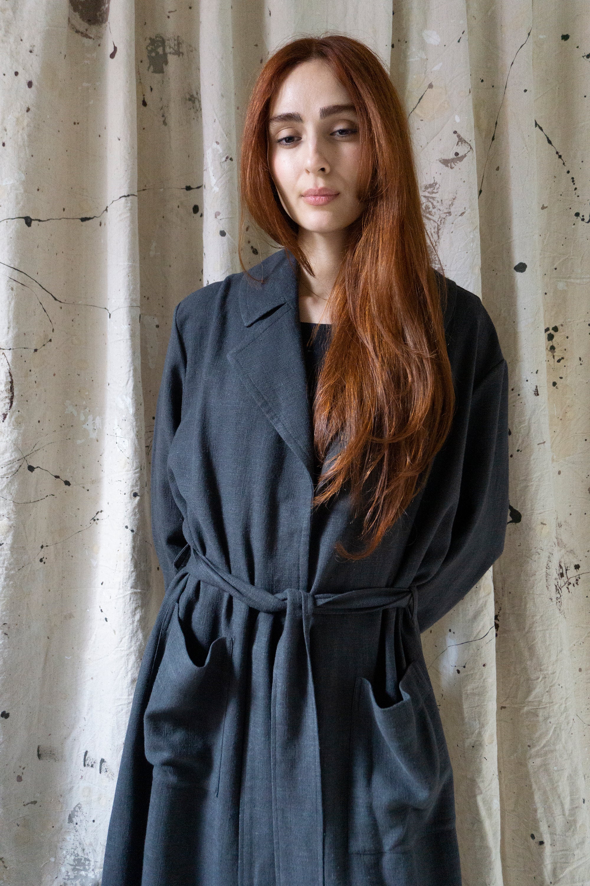 Alder Linen Jacket - Grey