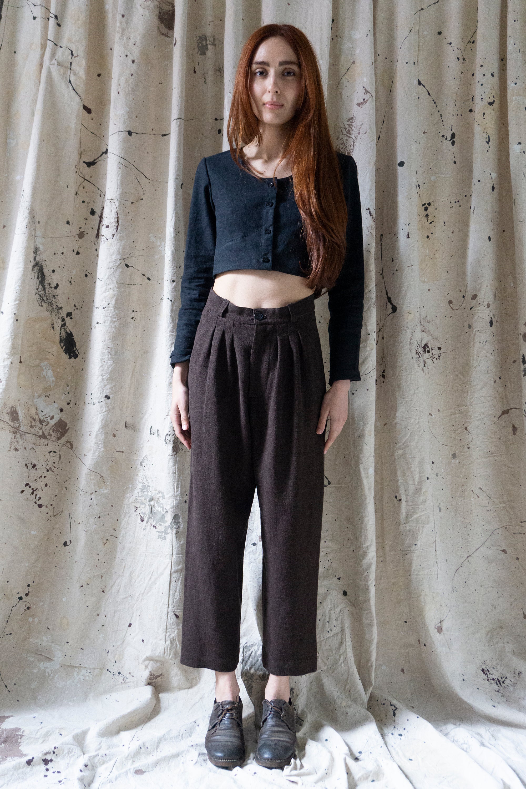 Alfie Linen Trousers - Clove