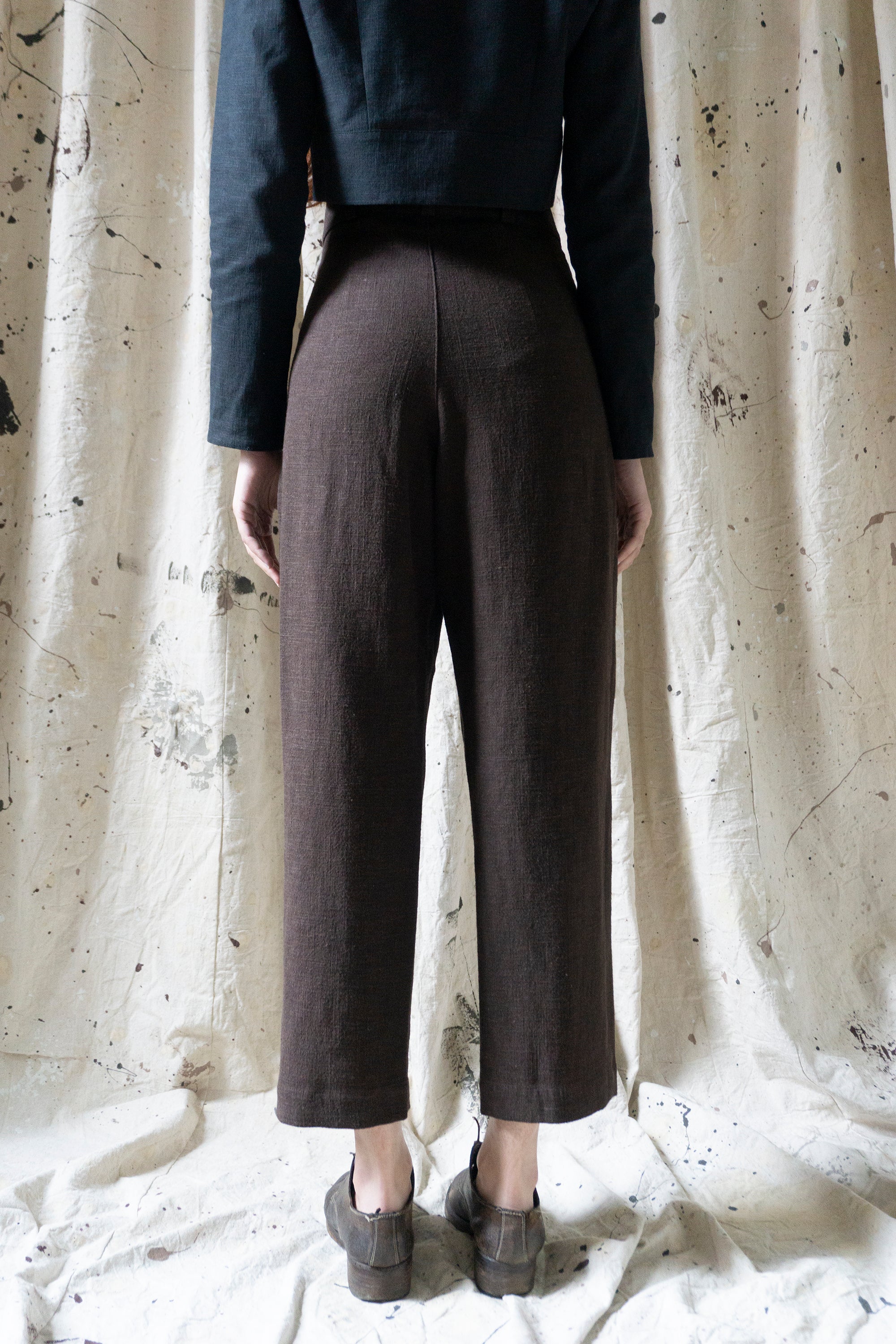 Alfie Linen Trousers - Clove