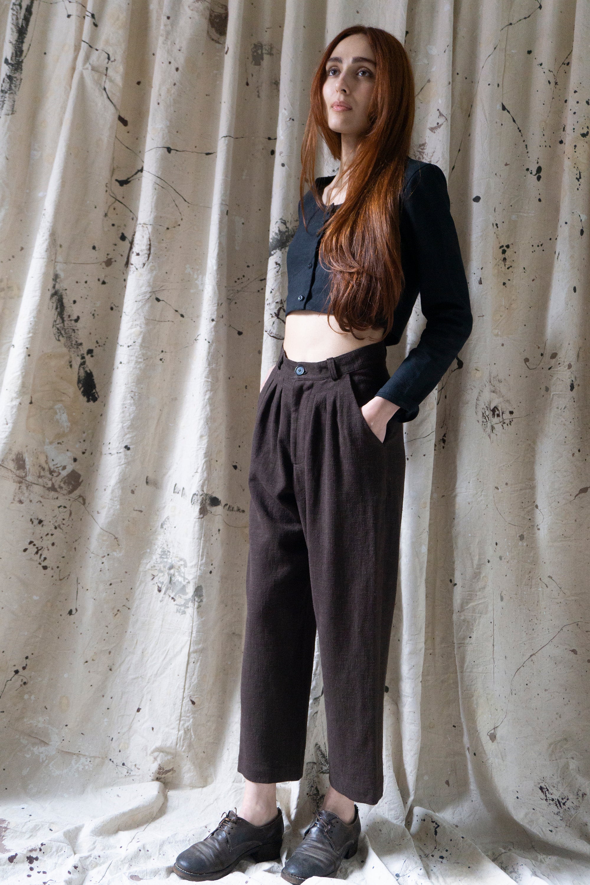 Alfie Linen Trousers - Clove