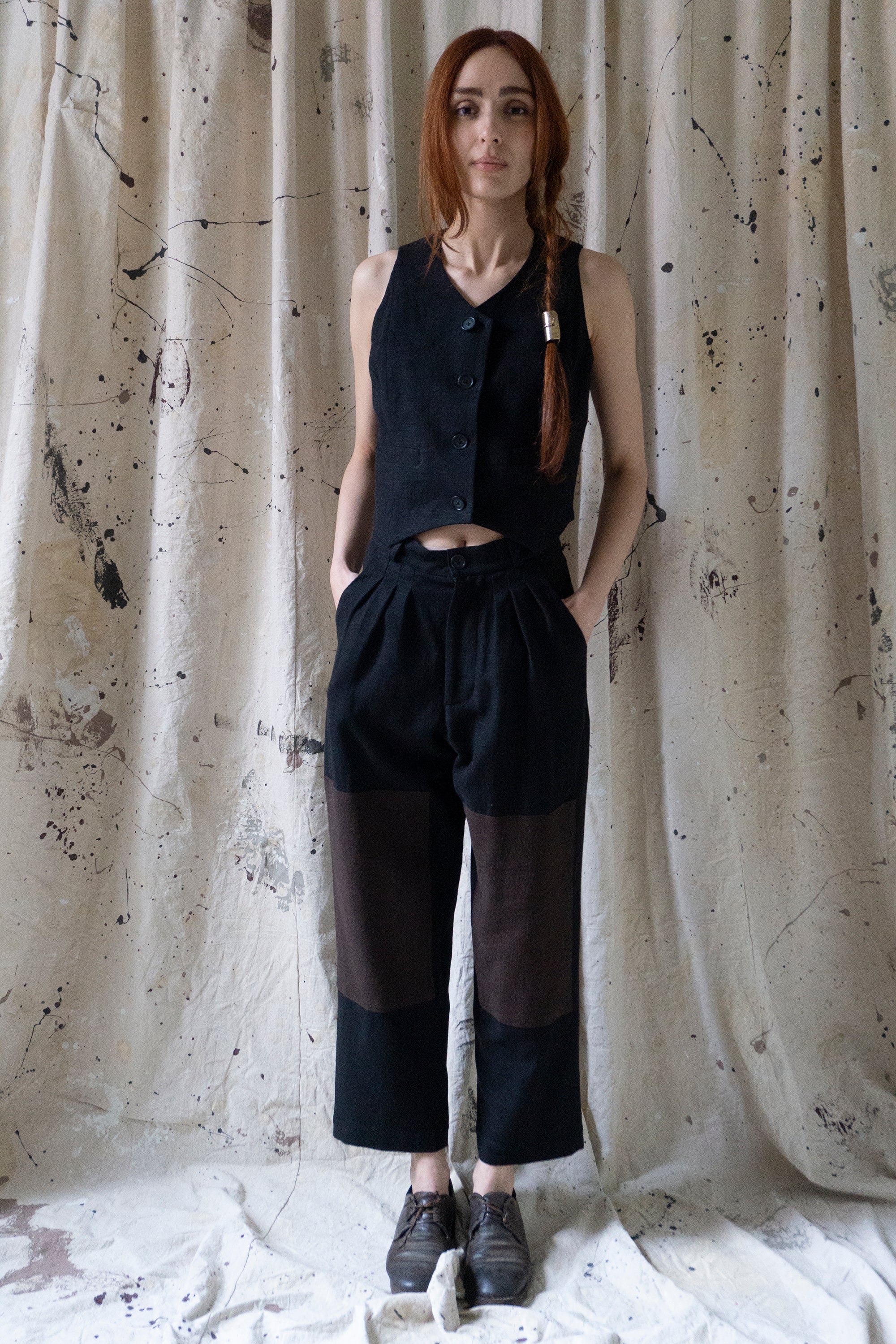 Gilet en Lin Ada - Noir