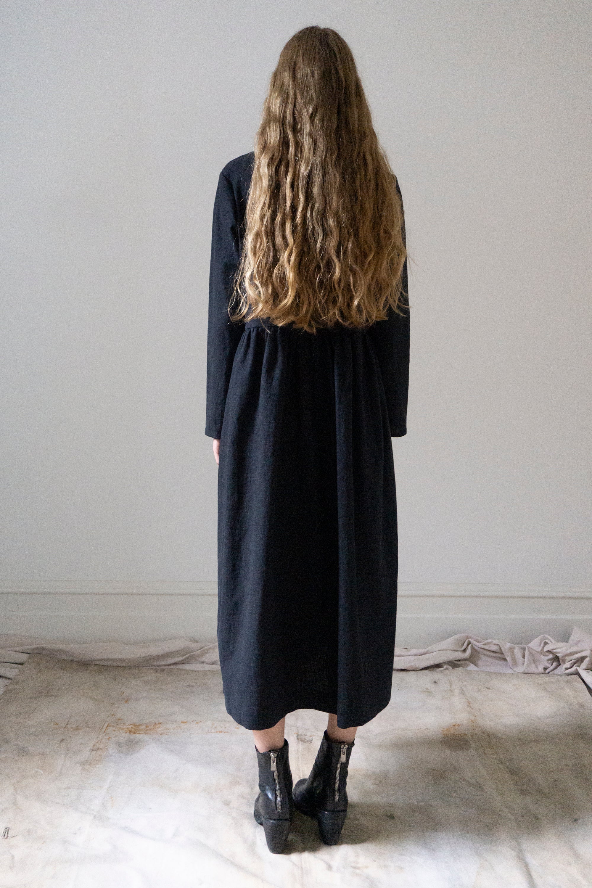 Alys Linen Dress - Black