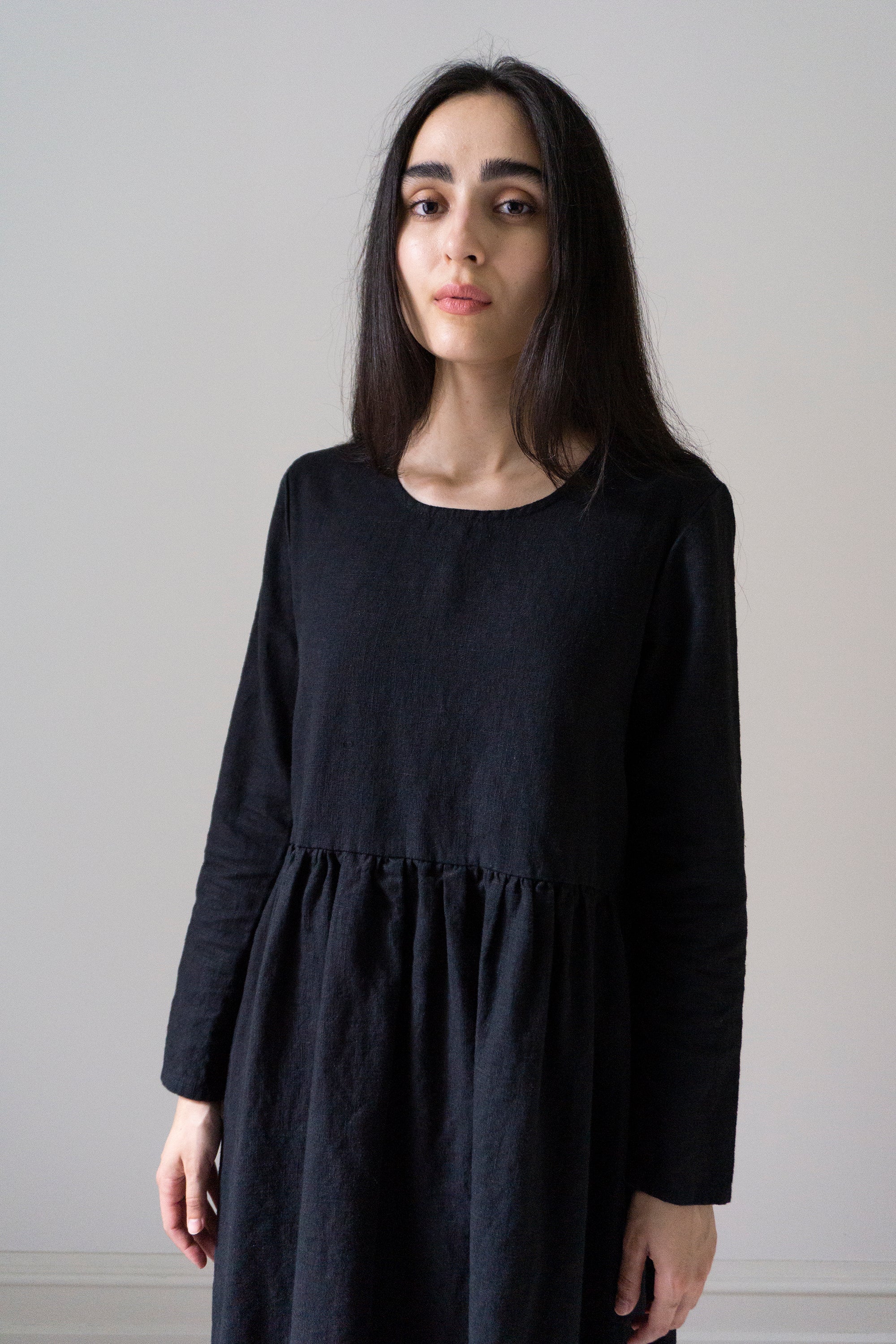 Alys Linen Dress - Black