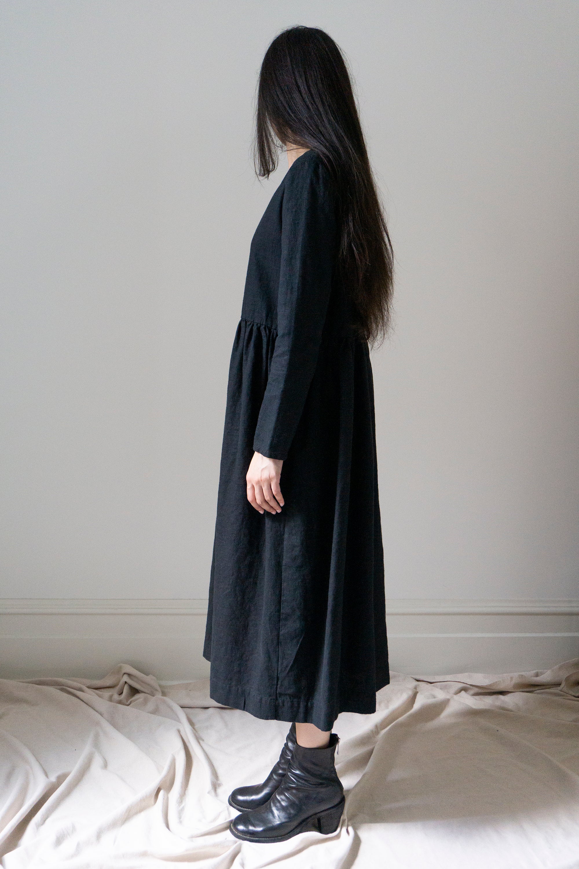 Alys Linen Dress - Black
