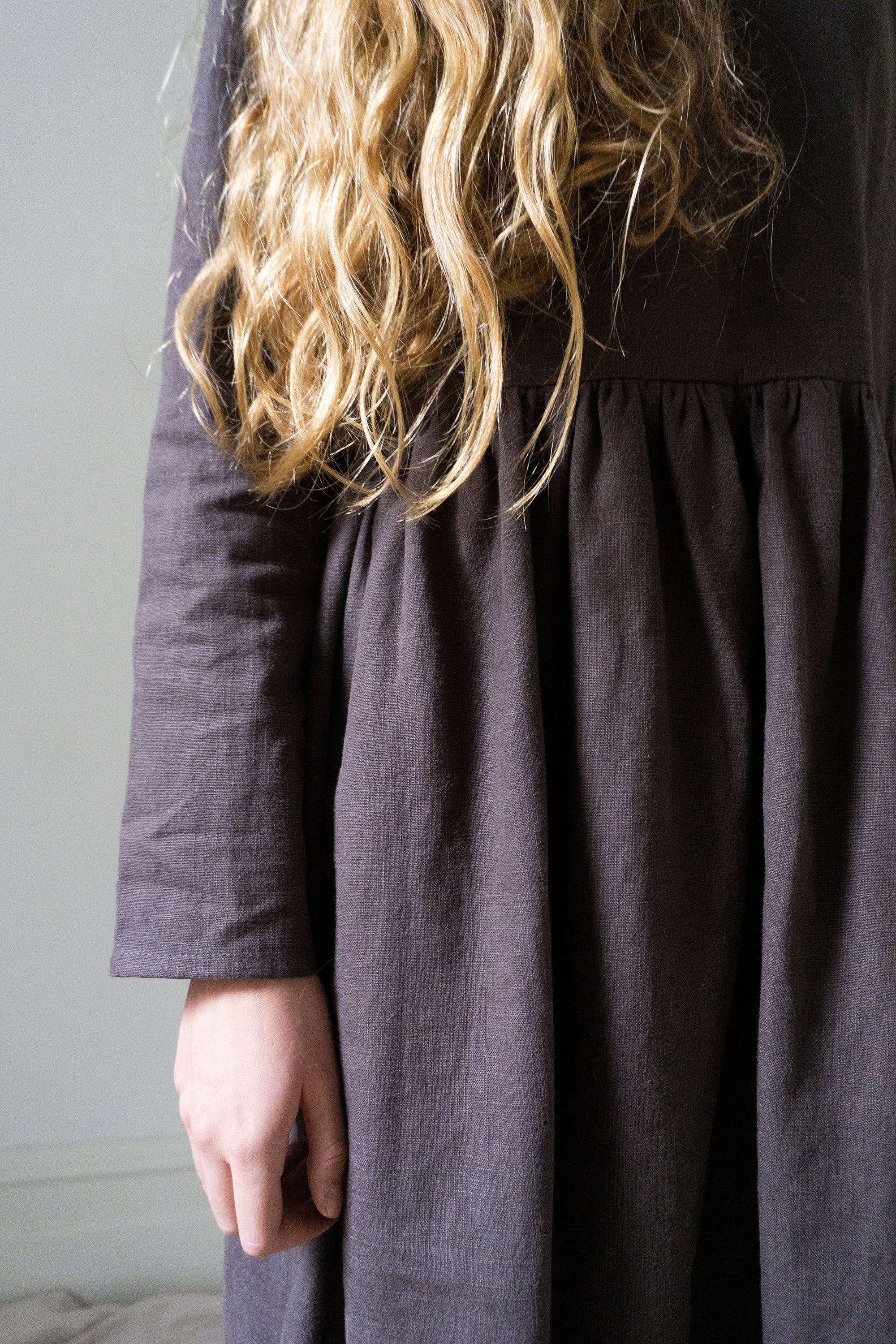 Alys Linen Dress - Brown
