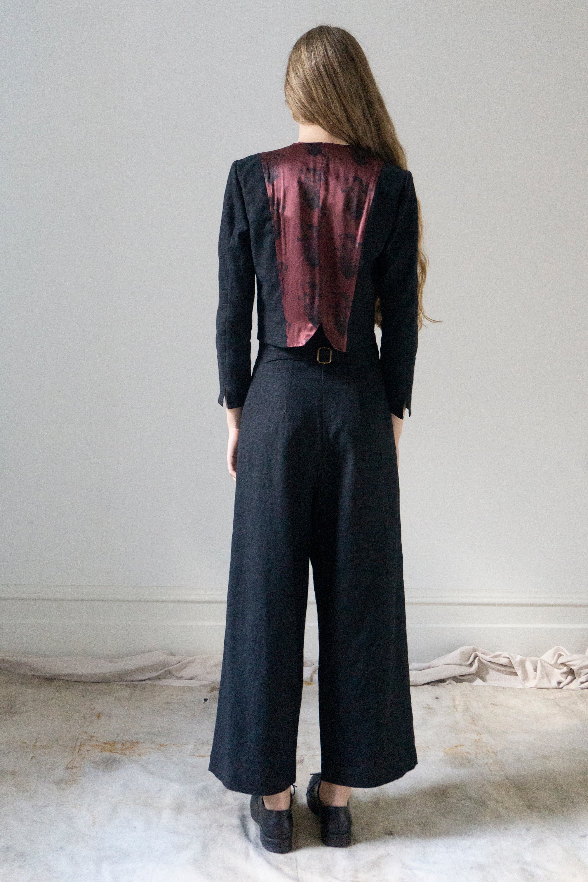 Davis Linen Trousers - Black