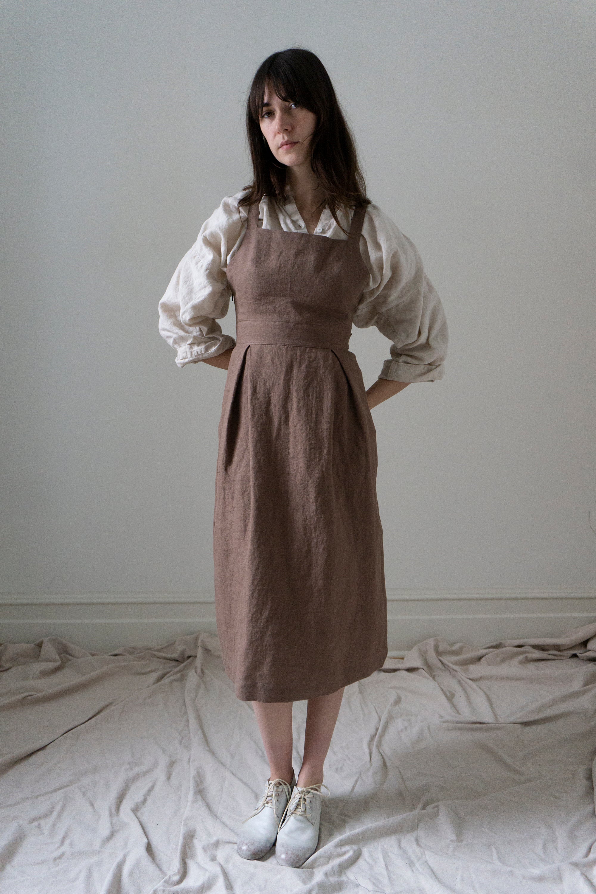 Zephyrine Apron Dress - Bramble