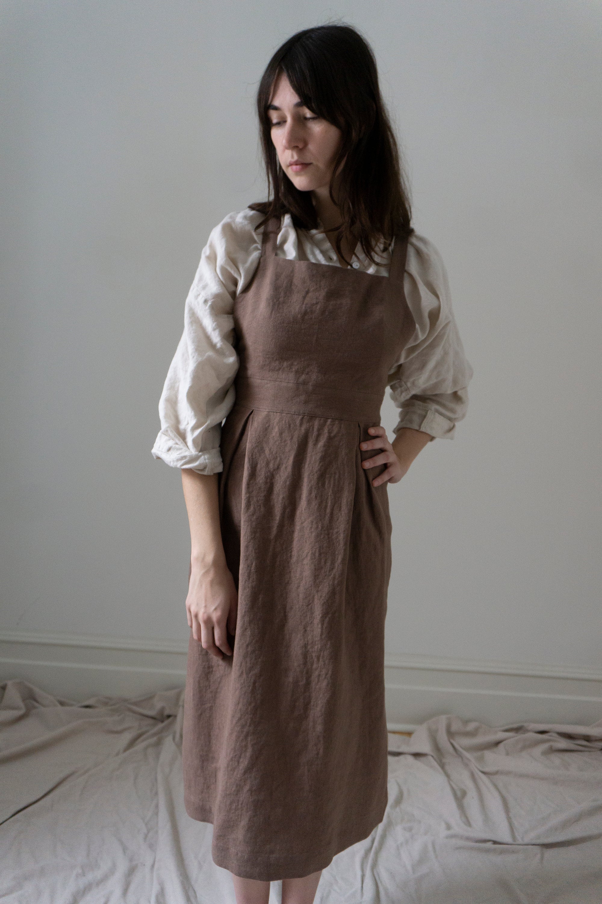 Zephyrine Apron Dress - Bramble