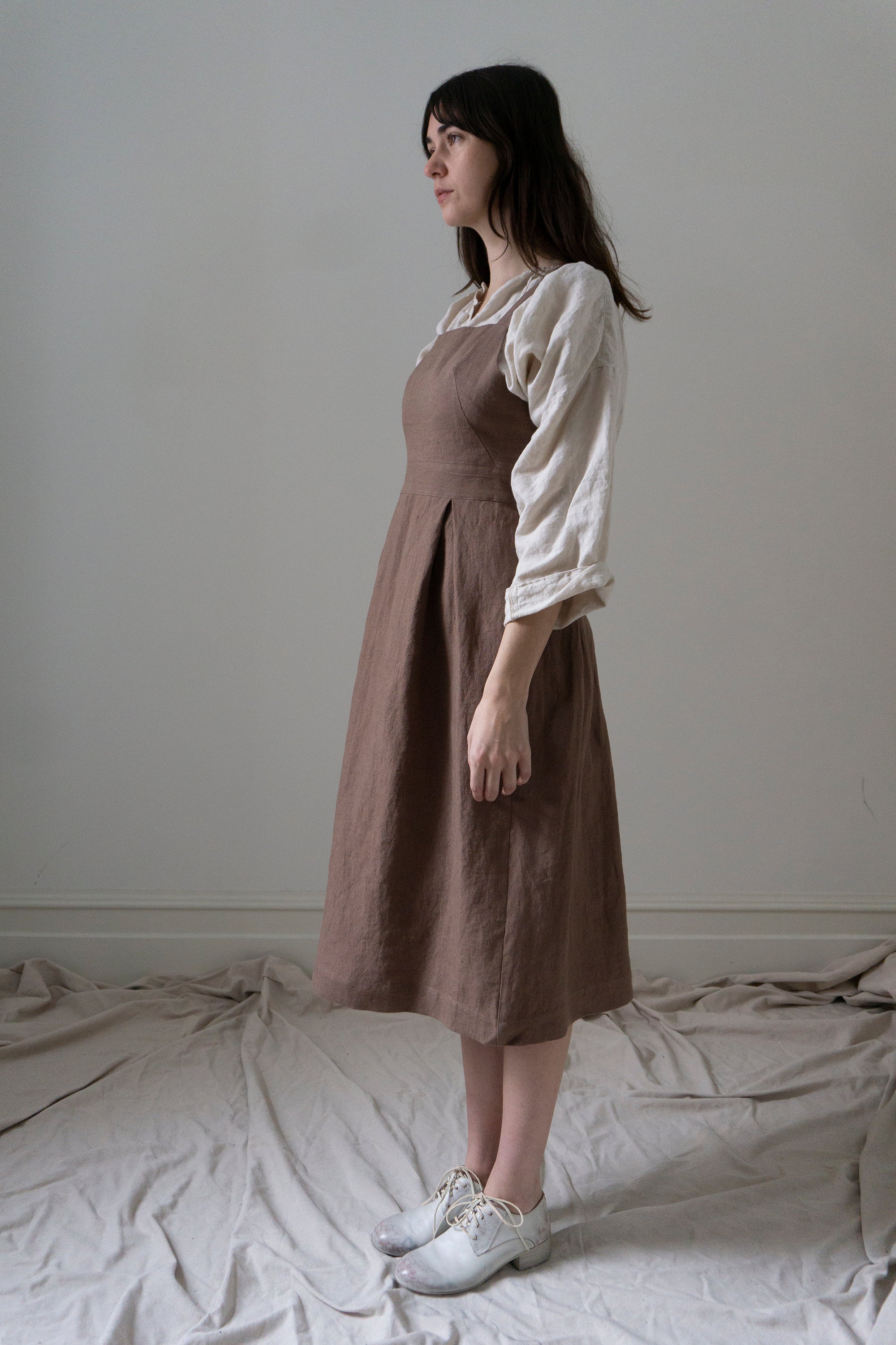 Zephyrine Apron Dress - Bramble