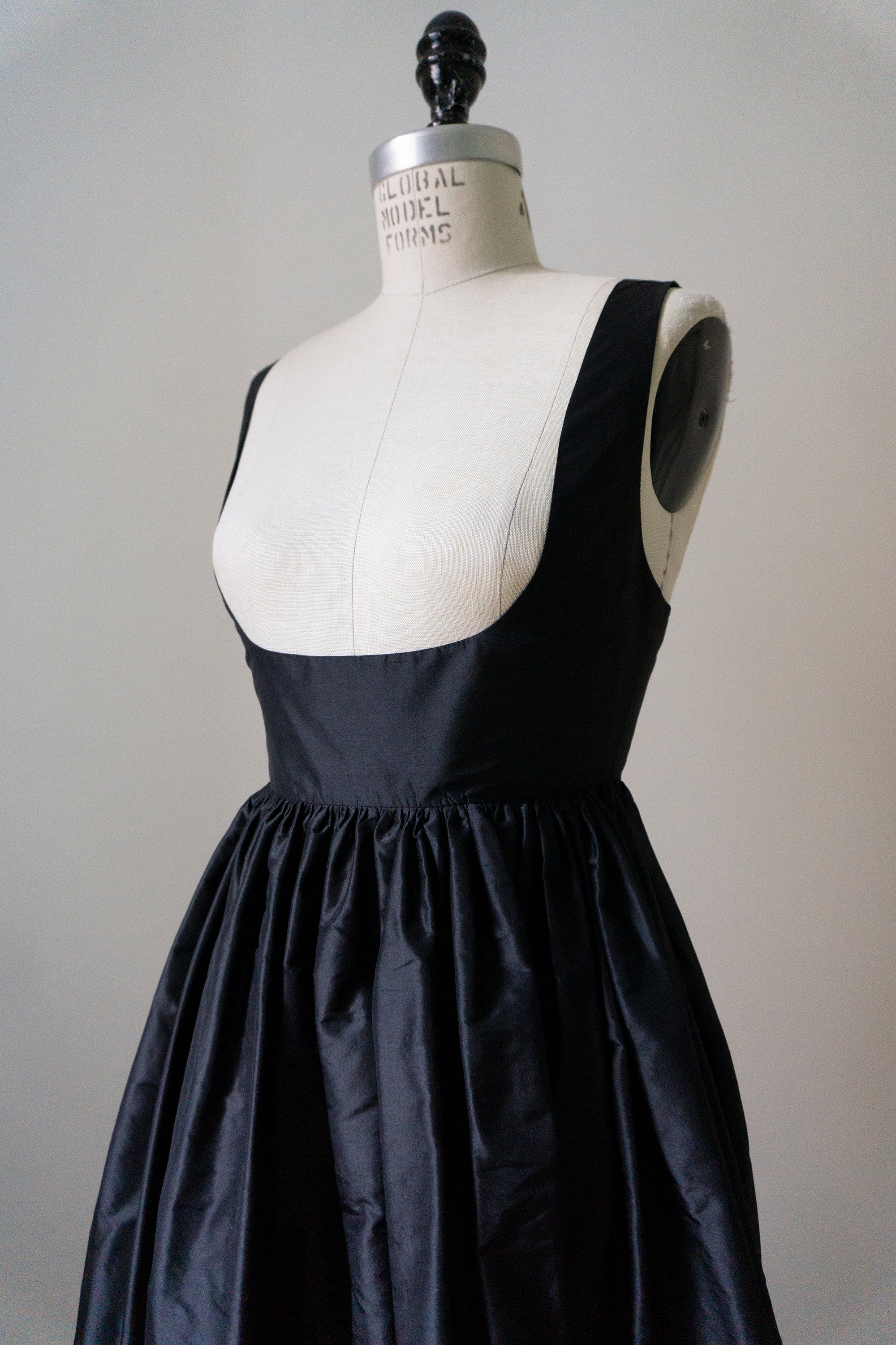 Avalon Gown - Black Silk Taffeta