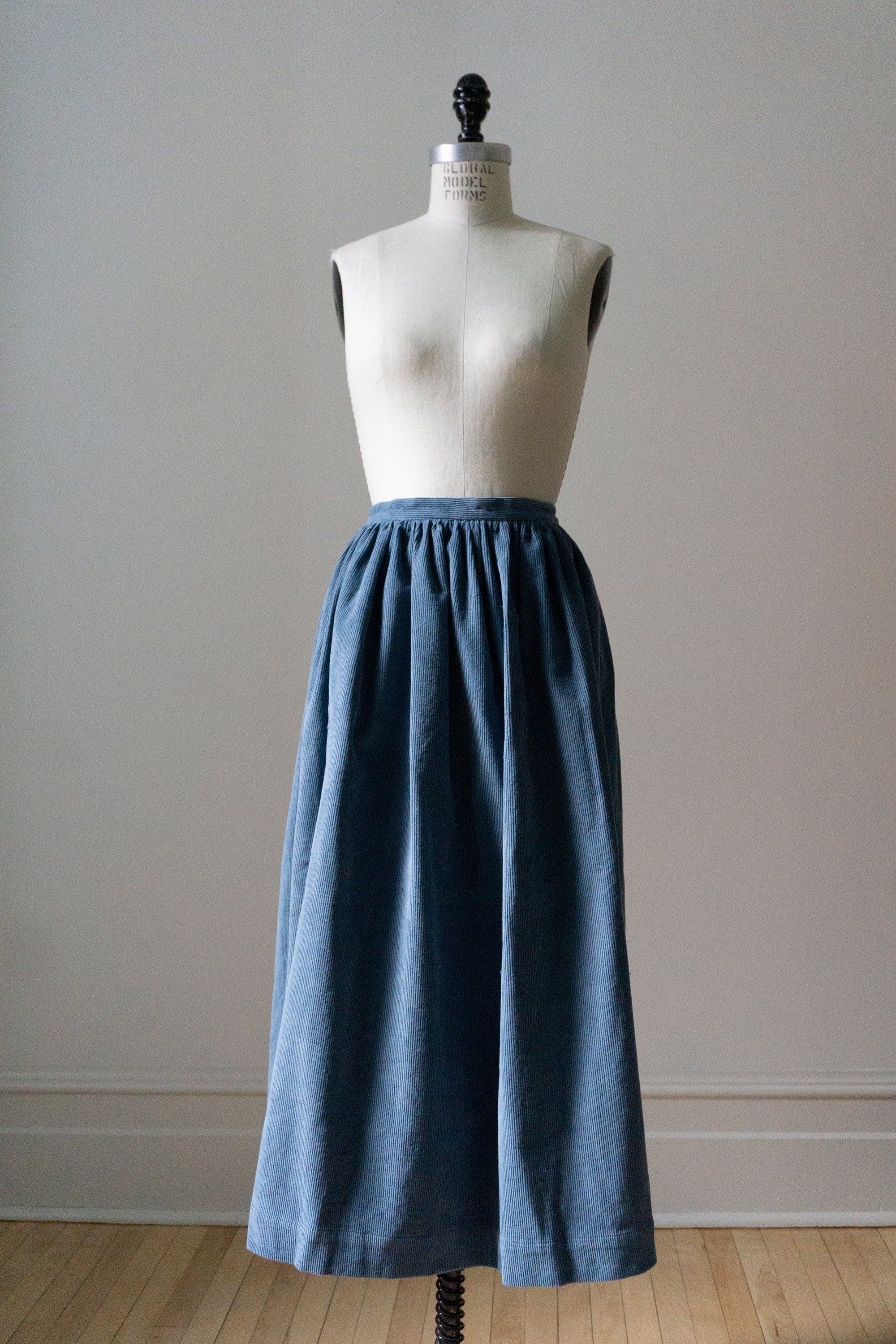 Marla Corduroy Skirt - Cornflower Blue