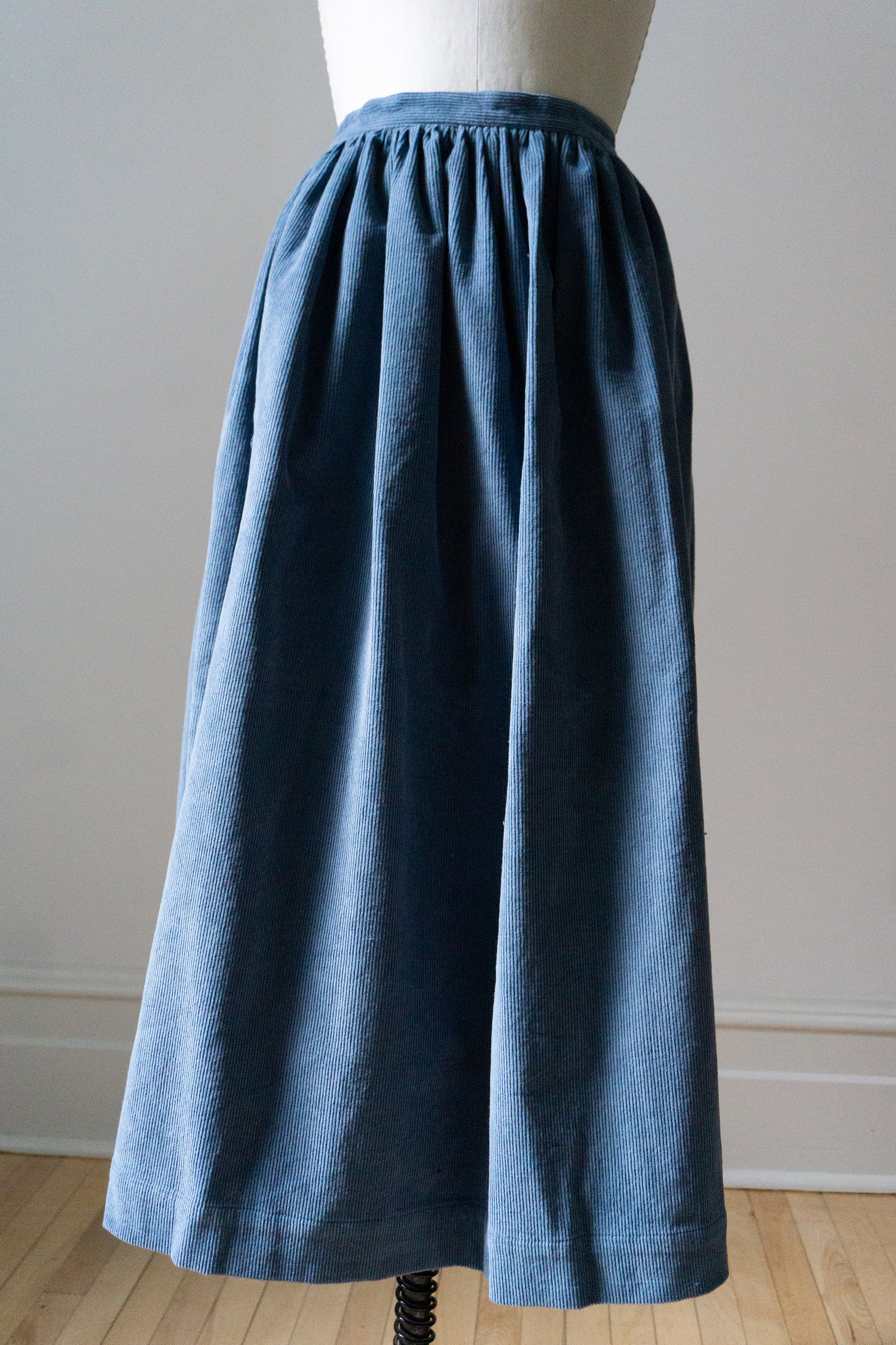 Marla Corduroy Skirt - Cornflower Blue