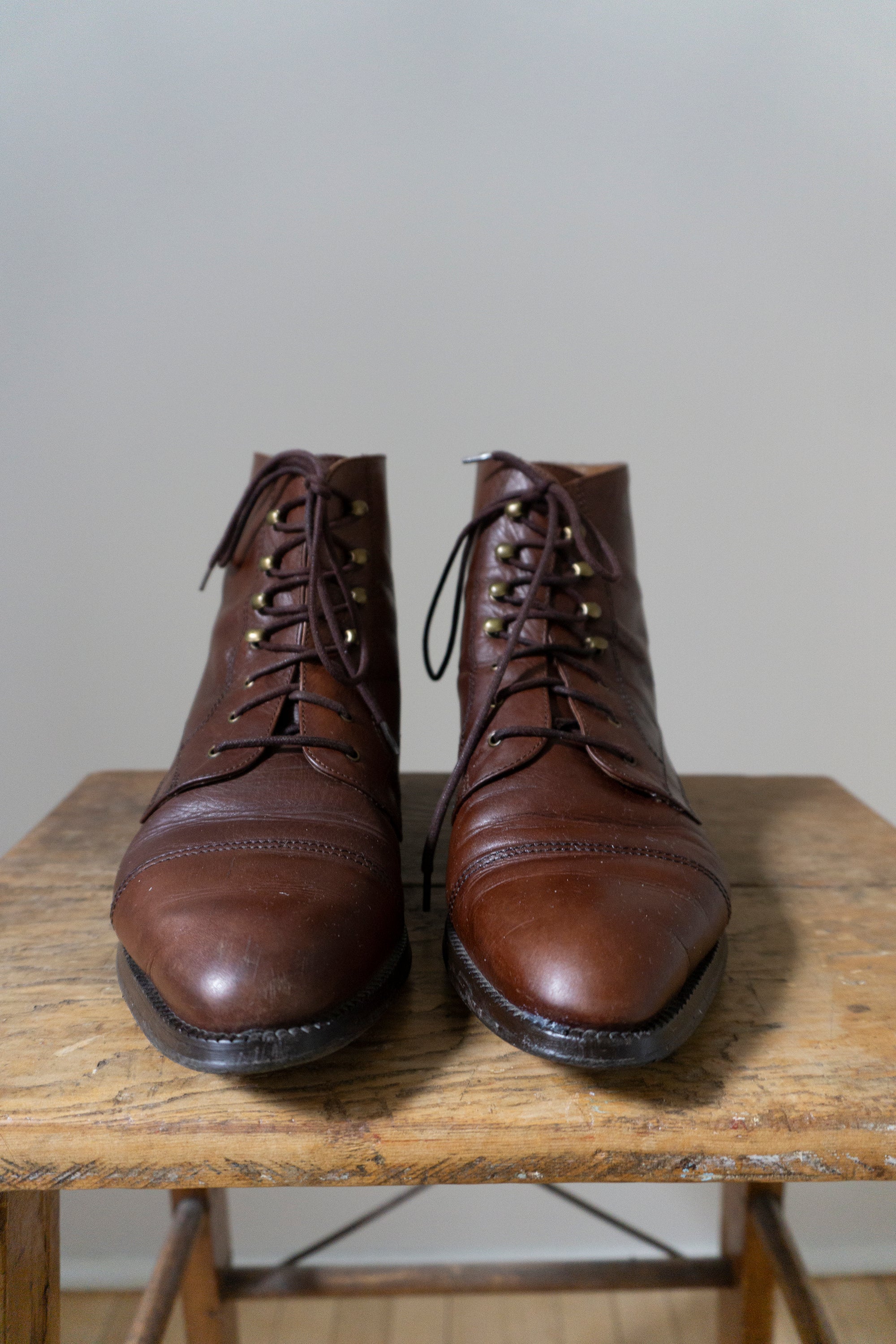Brown Leather Ankle Boots 8