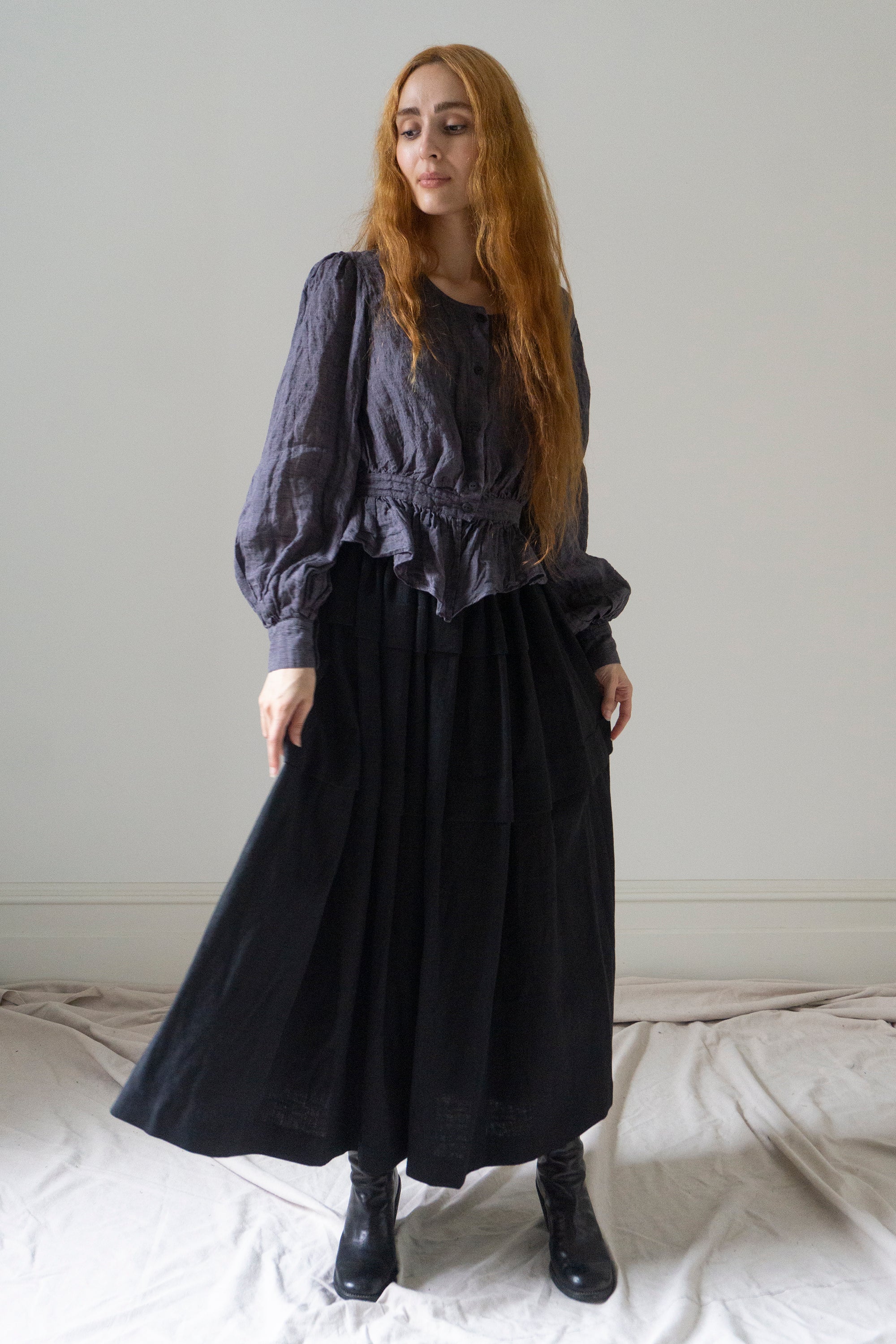 Jupe Carys - Lin noir