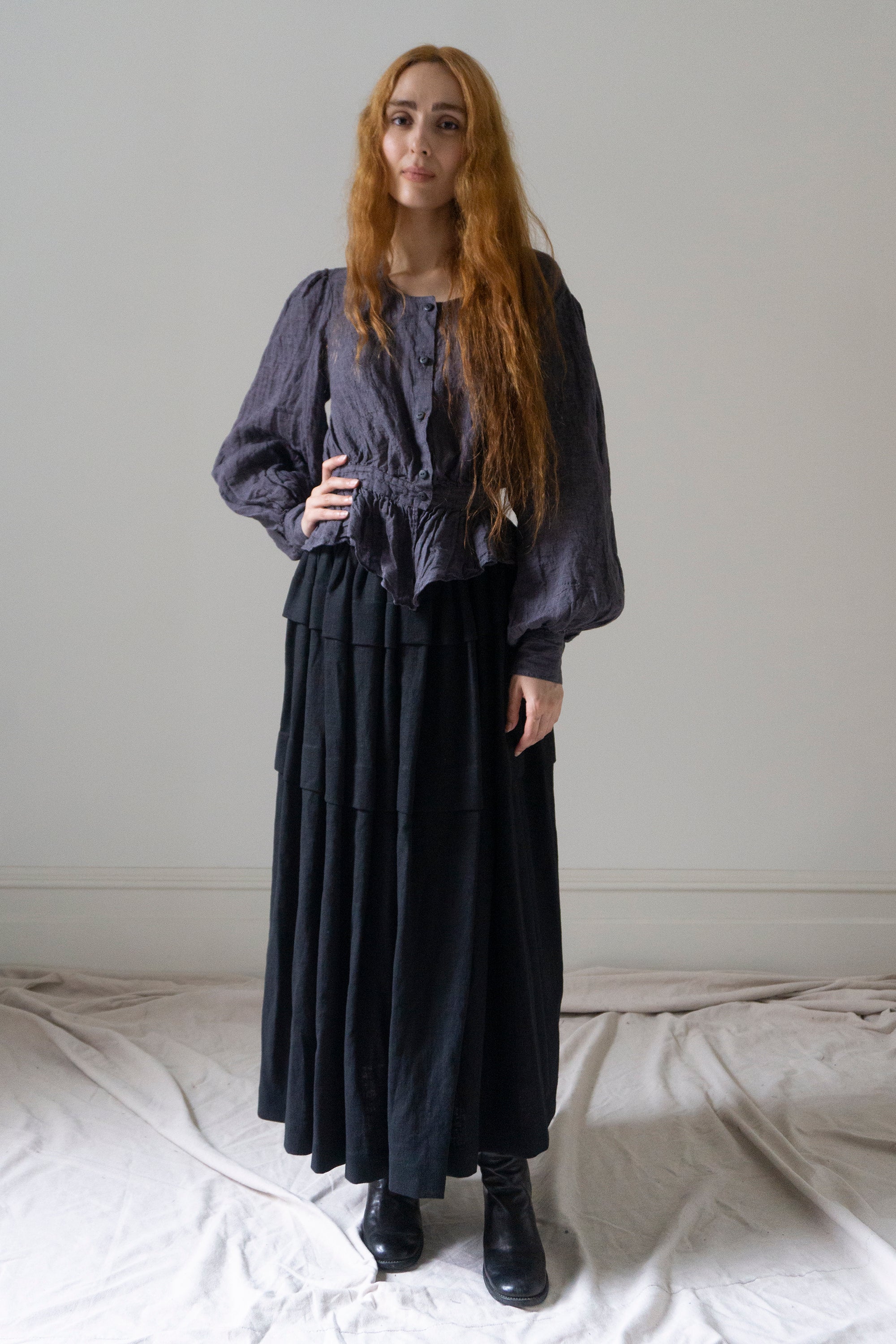 Jupe Carys - Lin noir