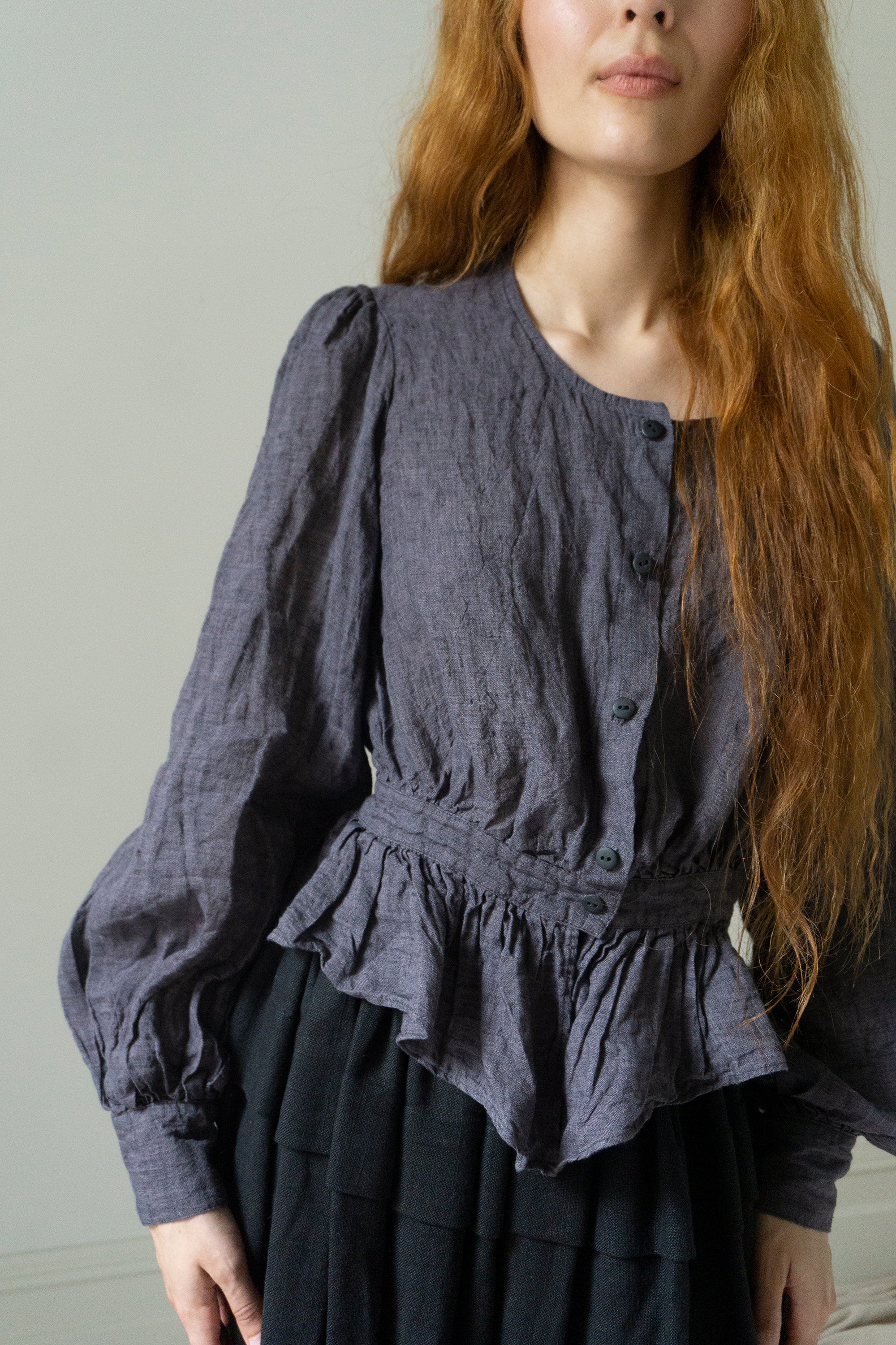 Celeste Linen Blouse - Sloe
