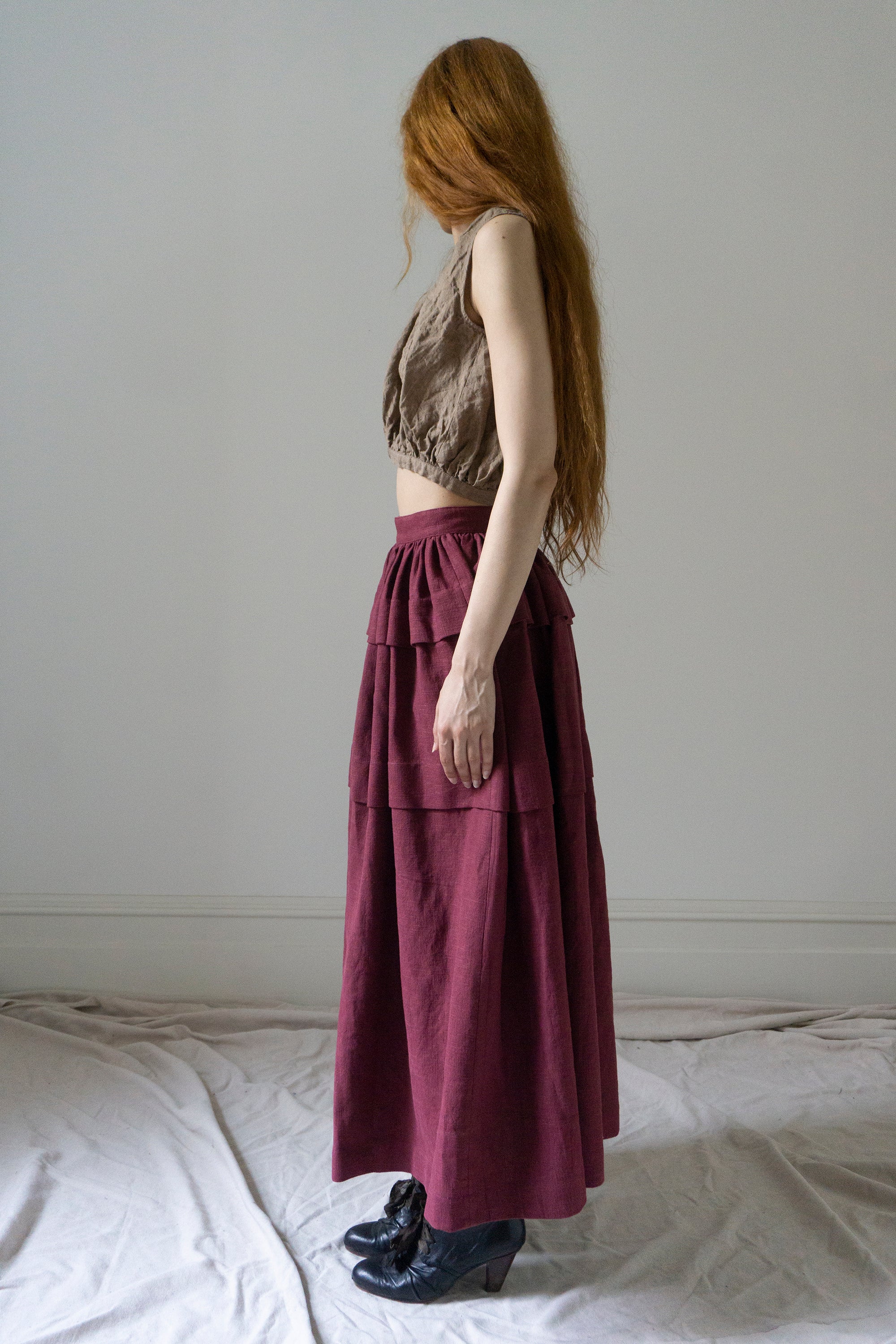 Viola Linen Top - Wheat