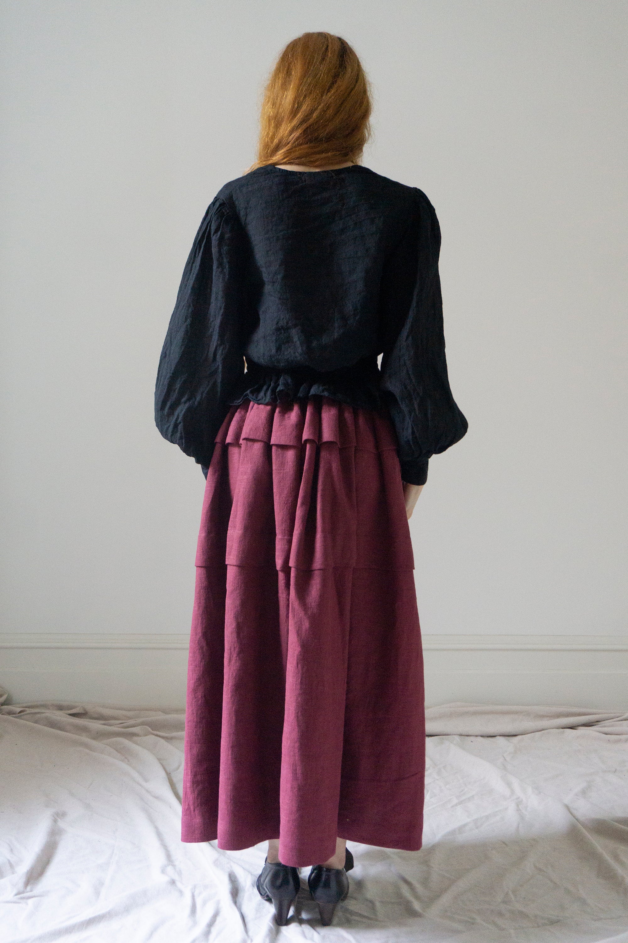 Celeste Linen Blouse - Black