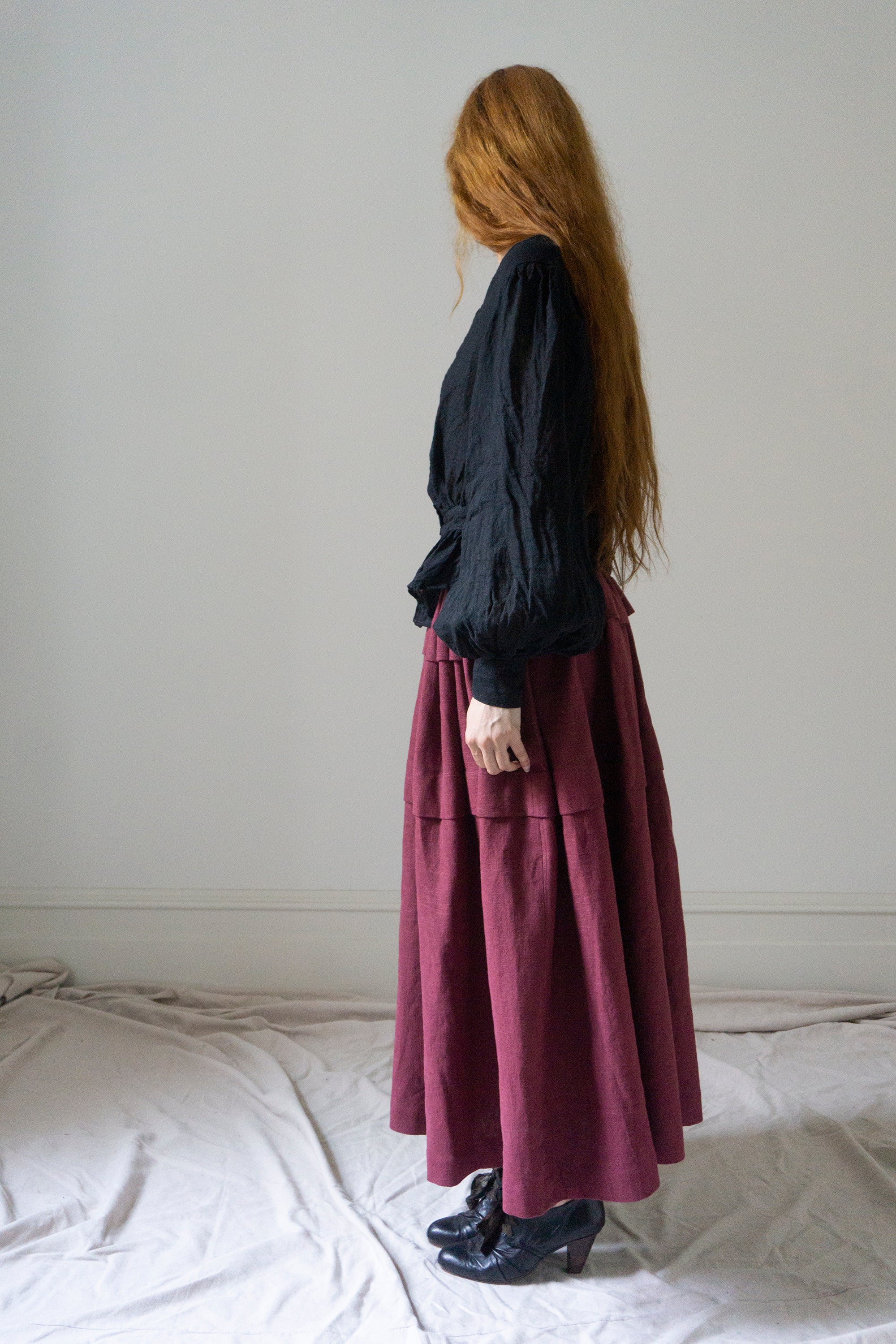 Celeste Linen Blouse - Black