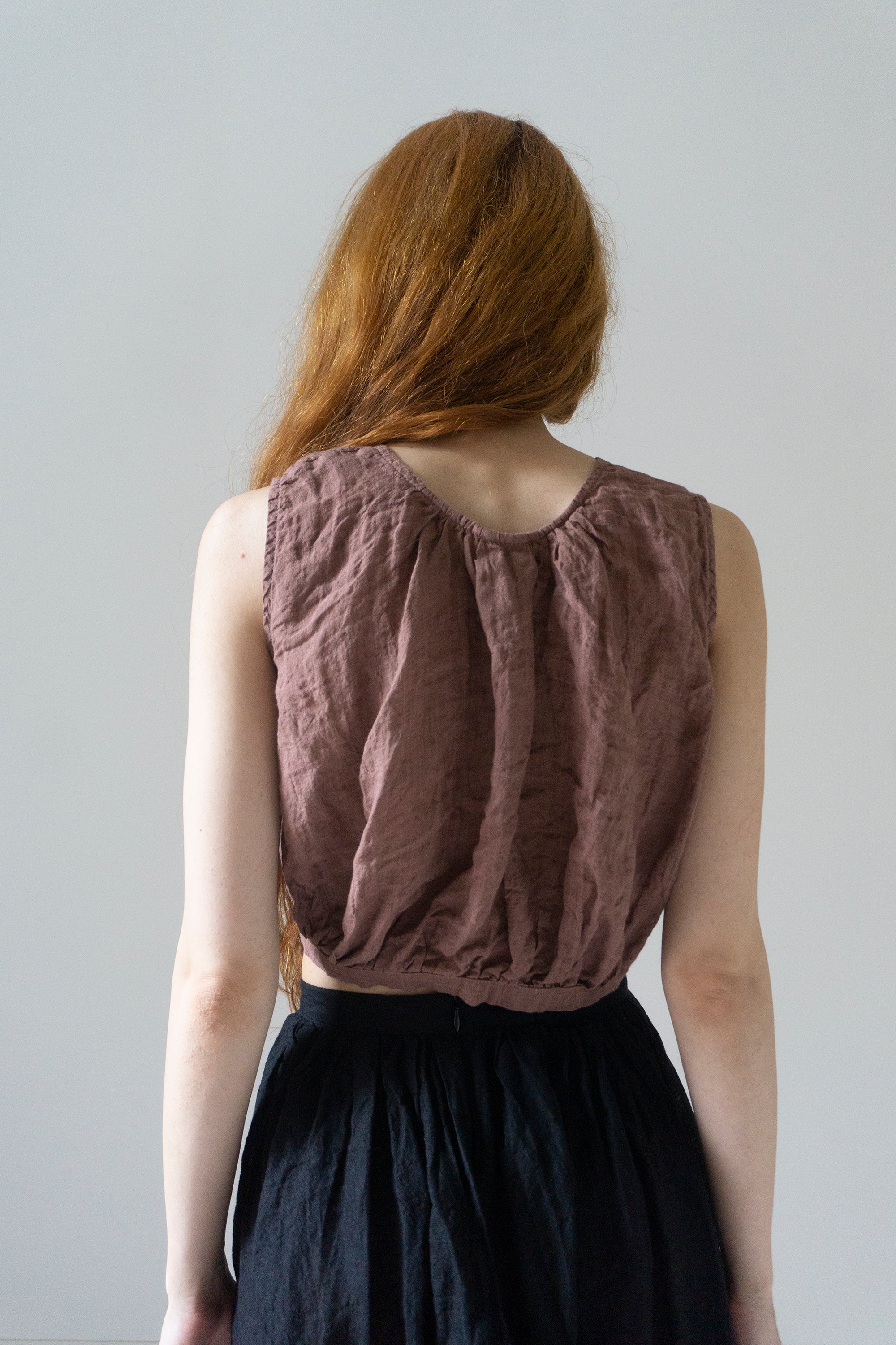 Viola Linen Top - Rose