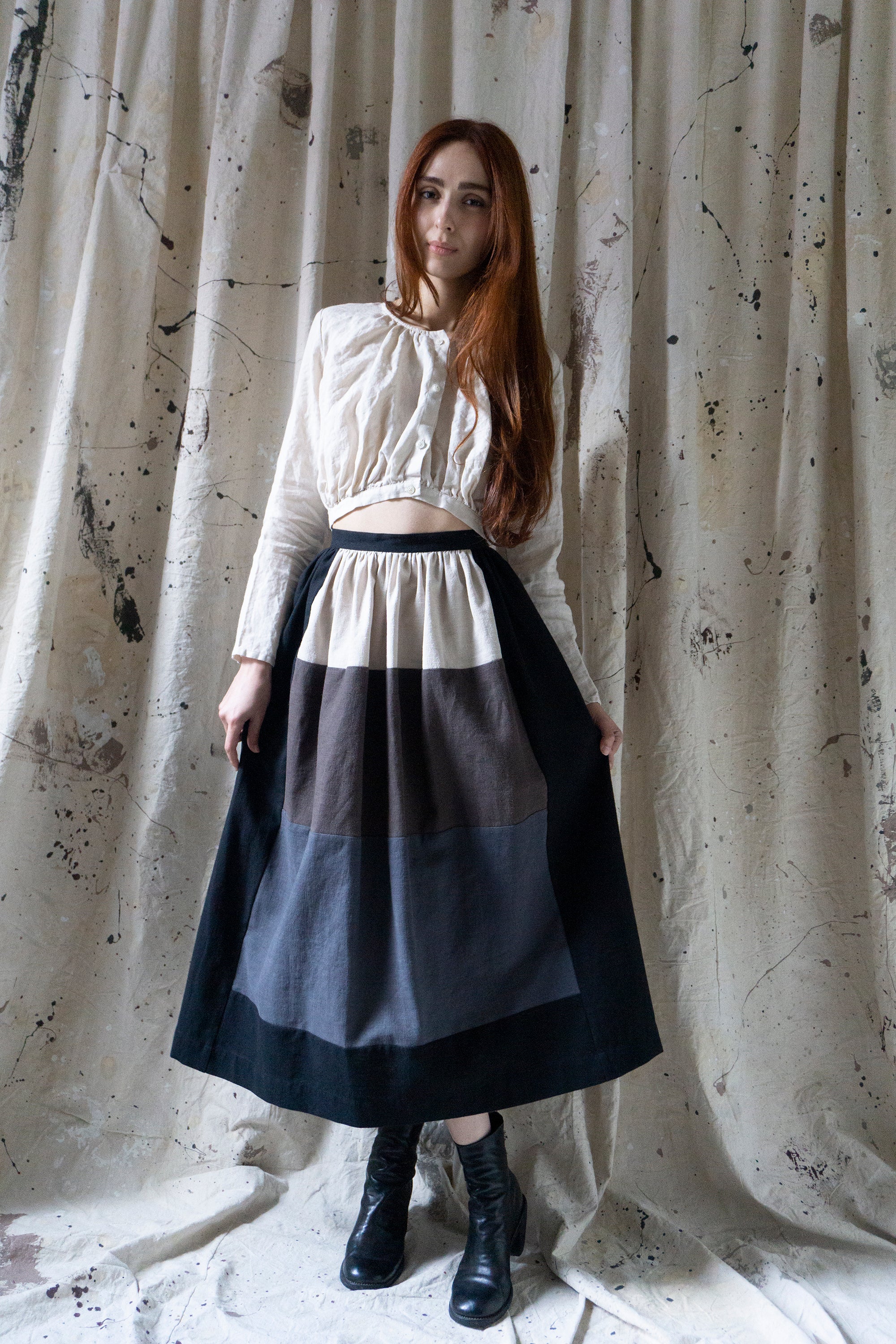Clodagh Linen Skirt - Fallow Field
