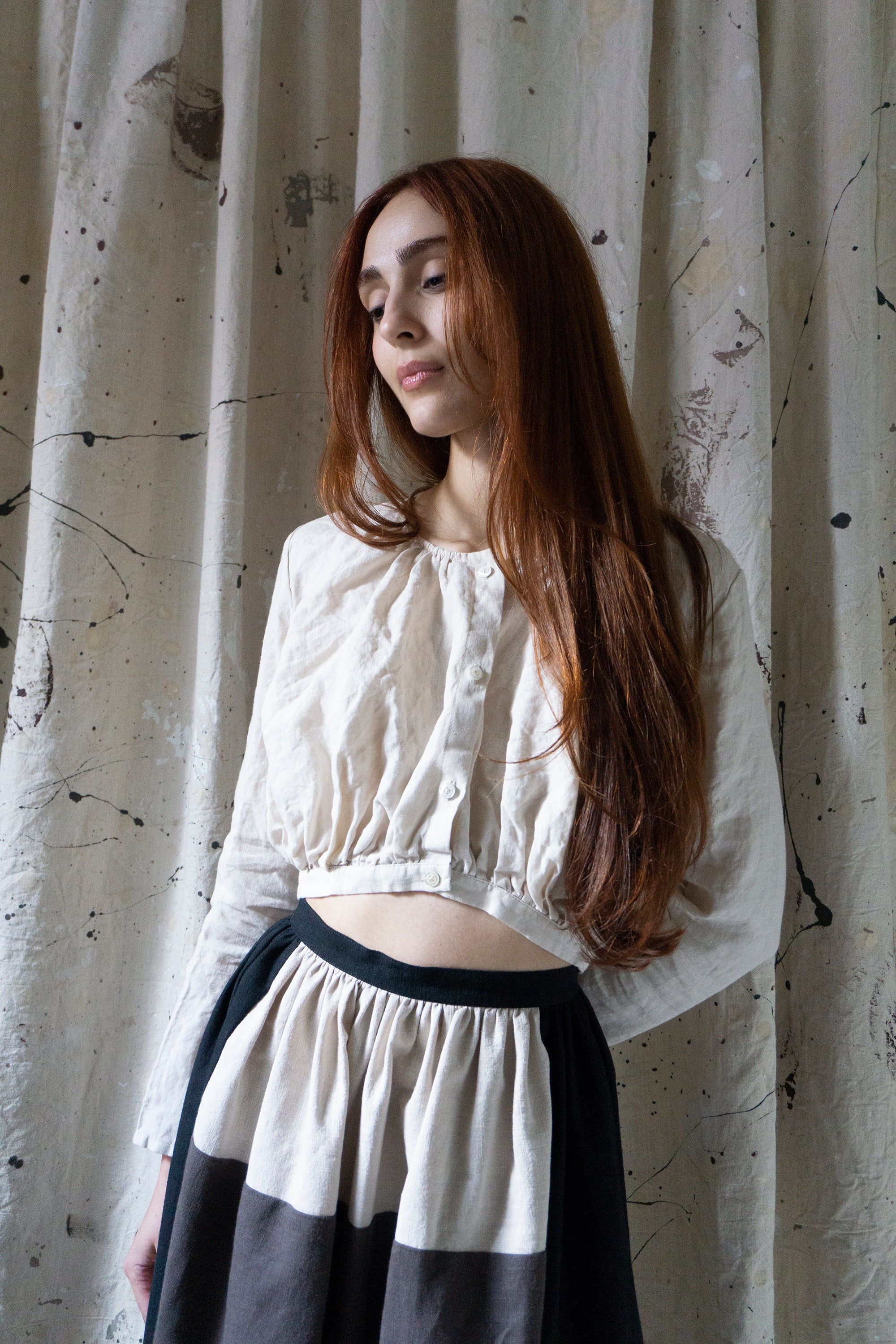 Callisto Top - Salt Linen