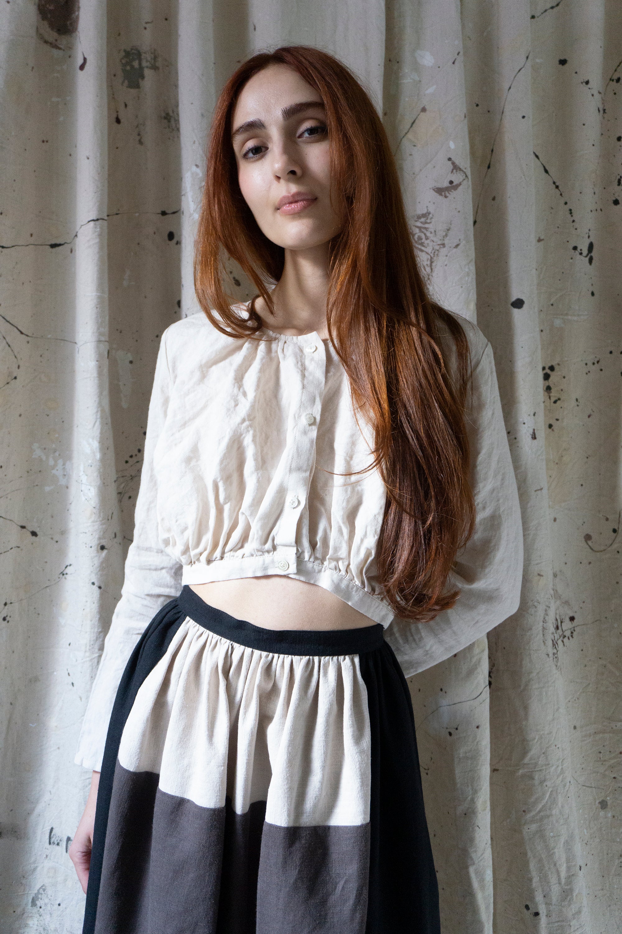 Callisto Top - Salt Linen
