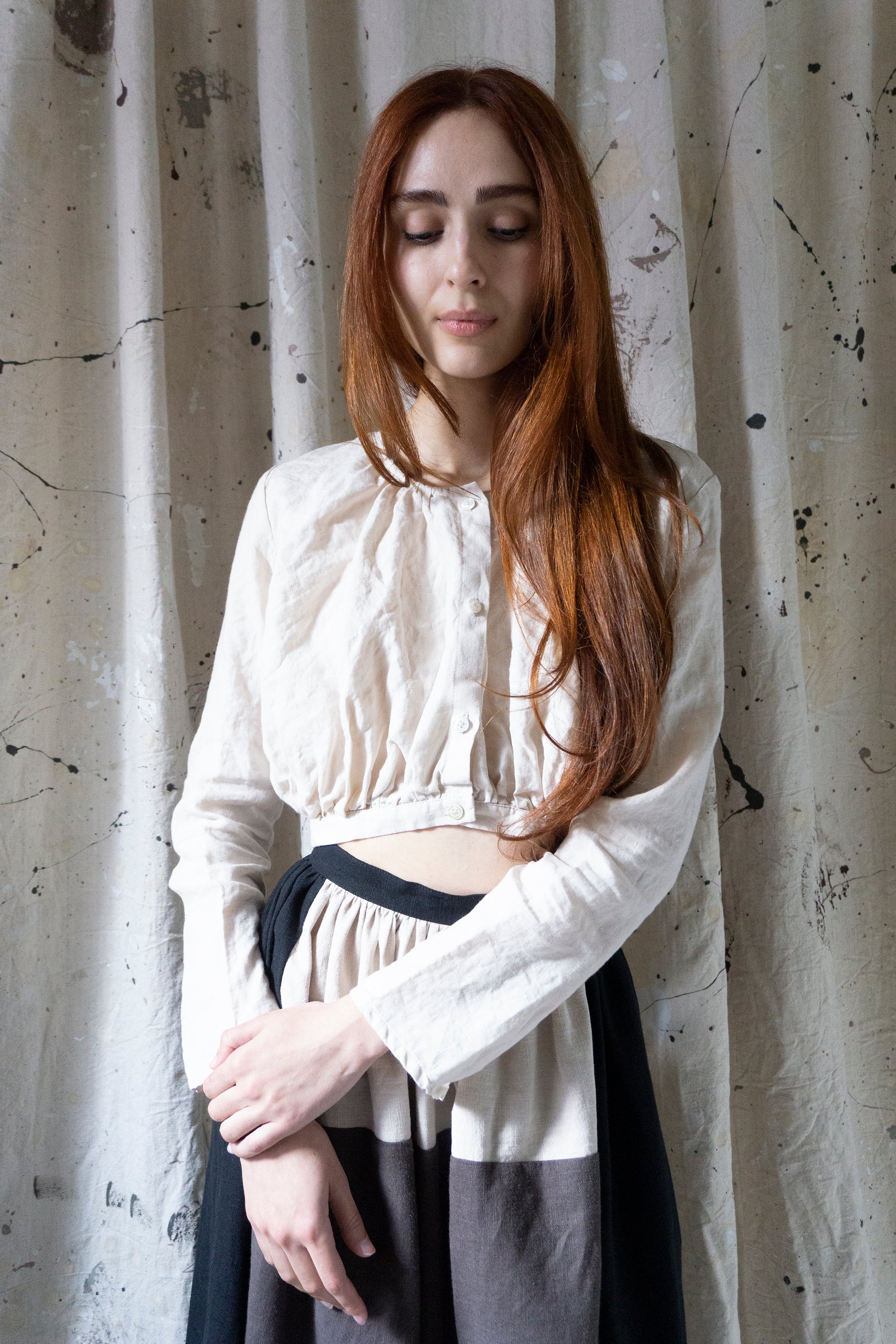 Callisto Top - Salt Linen