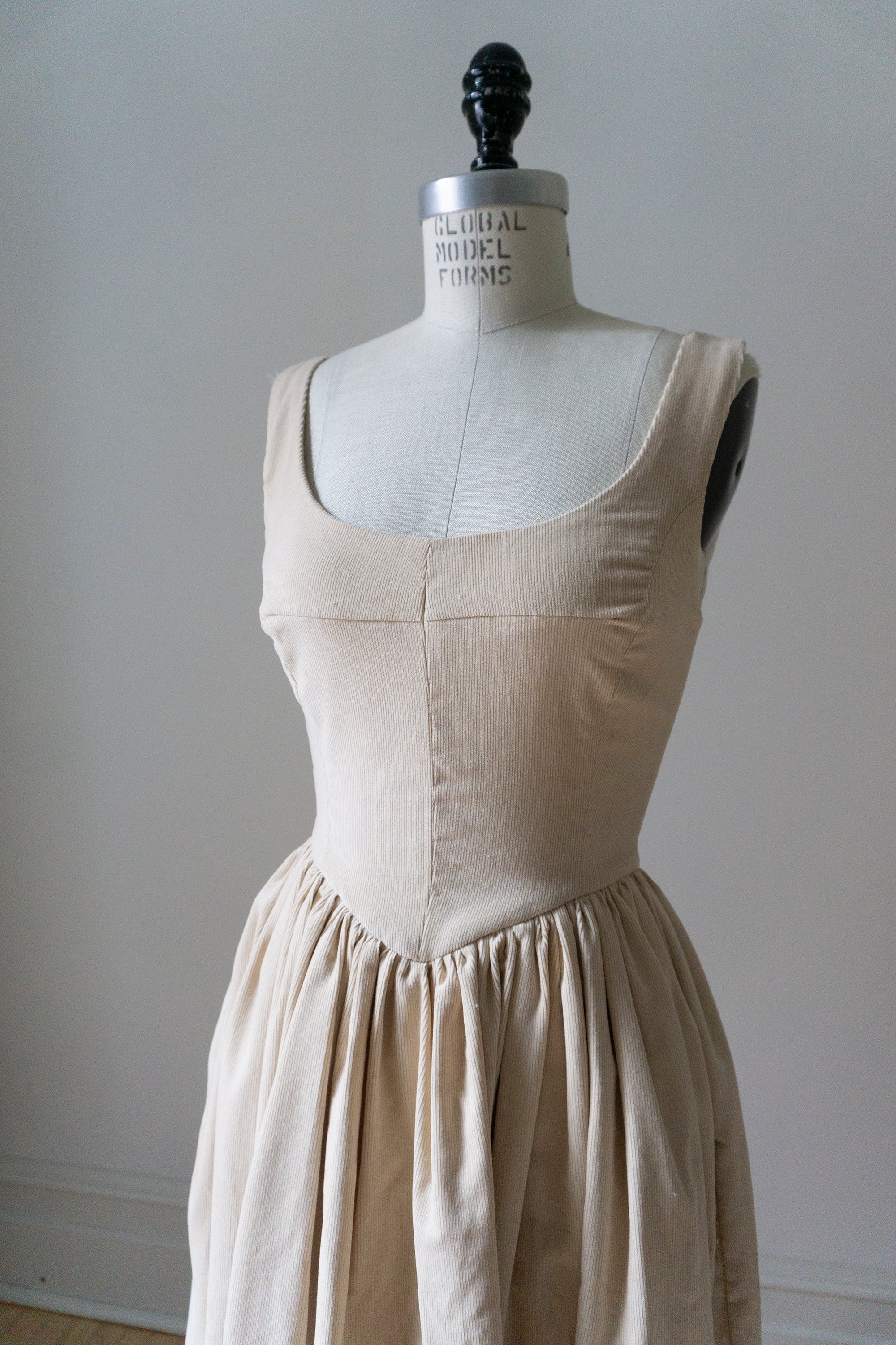 Hemlock Dress - Cream Corduroy (SIZE XS)