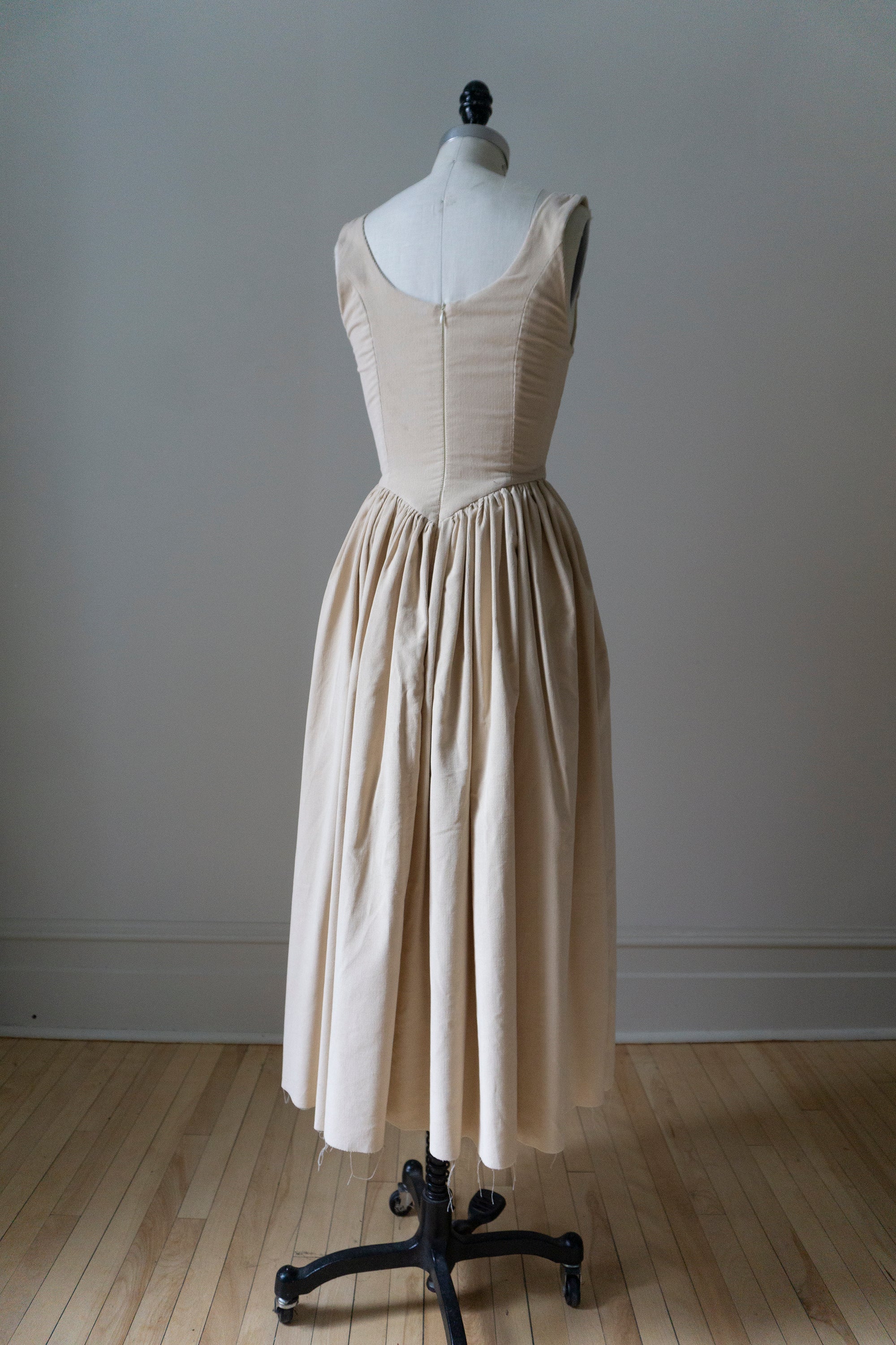 Hemlock Dress - Cream Corduroy (SIZE XS)