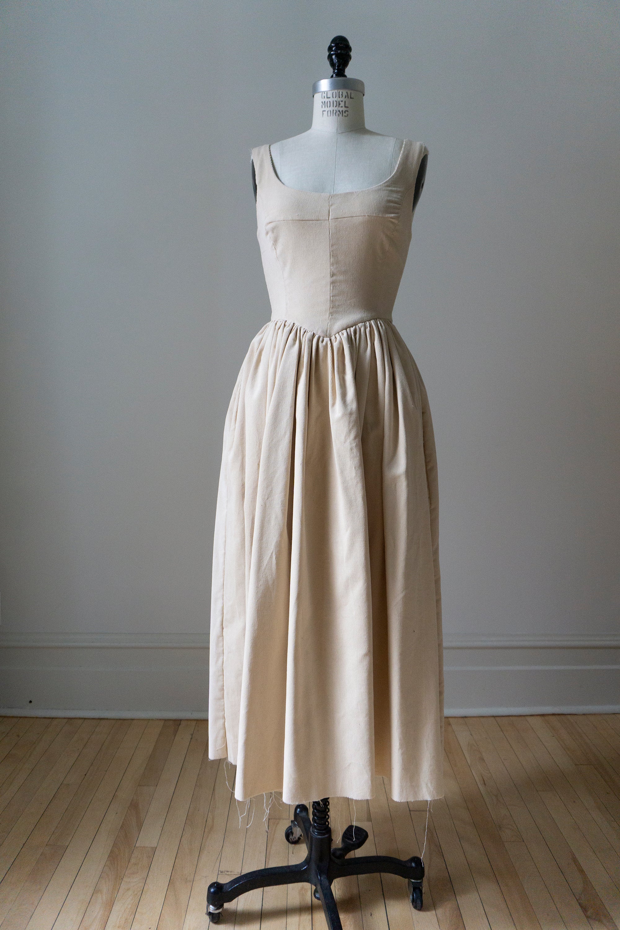 Hemlock Dress - Cream Corduroy (SIZE XS)