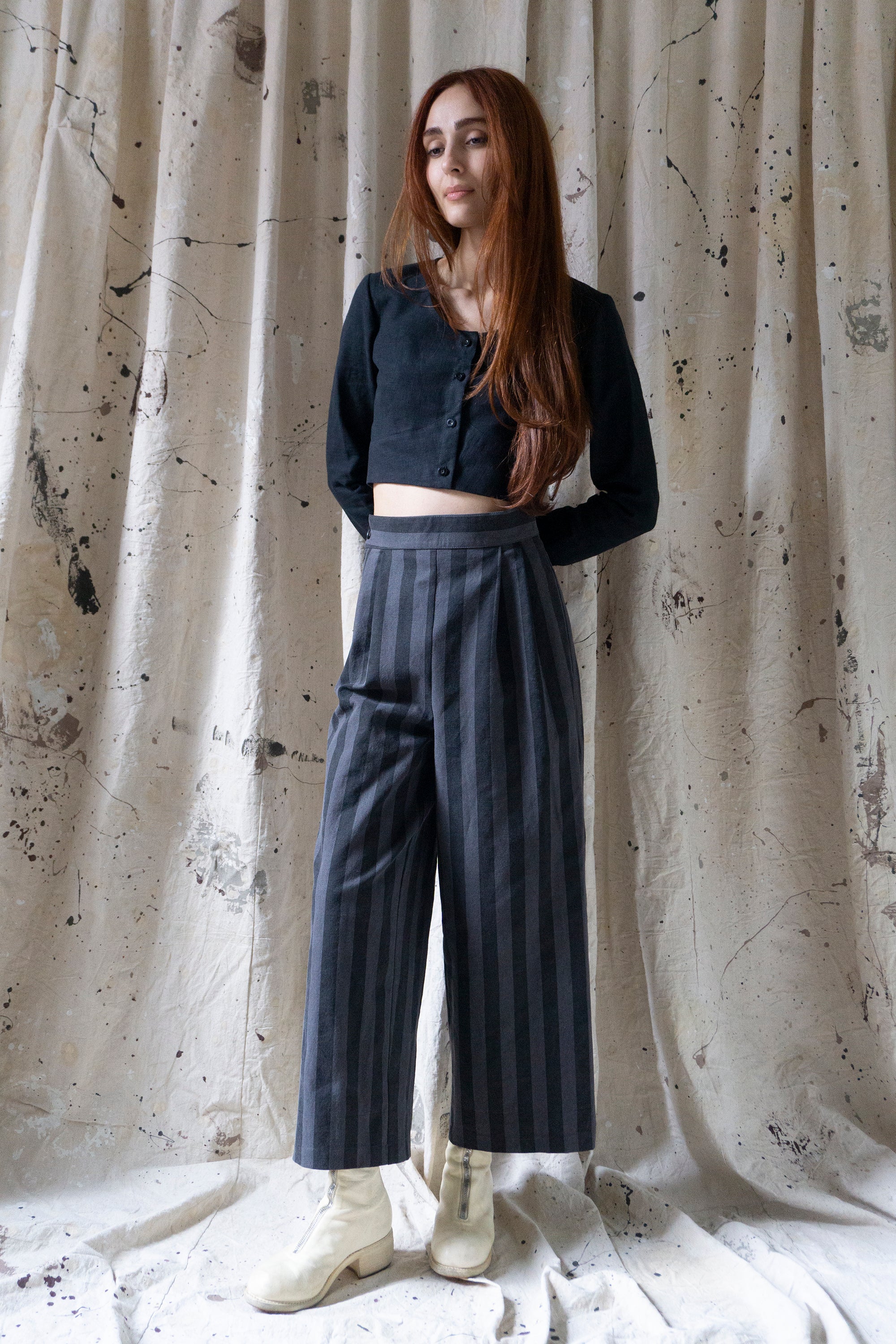 Davis Linen Trousers - Stripe