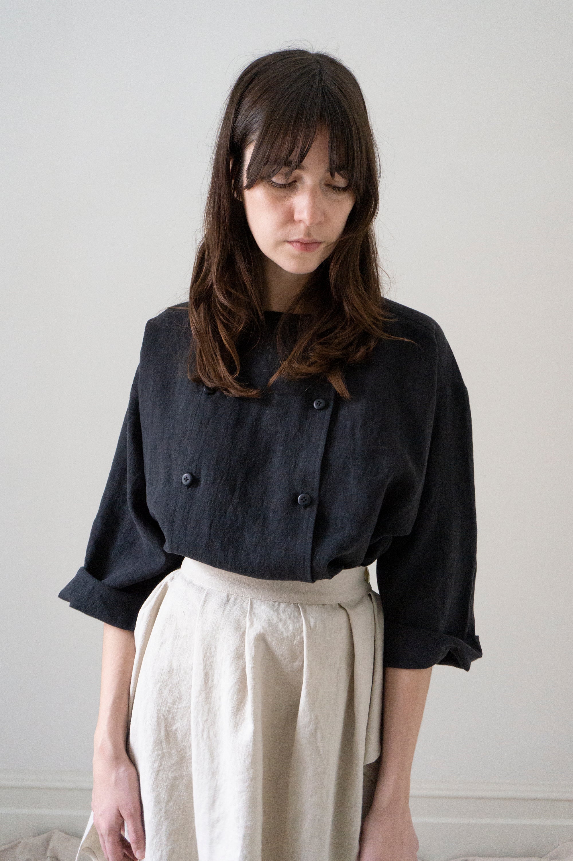 Emil Linen Shirt- Black