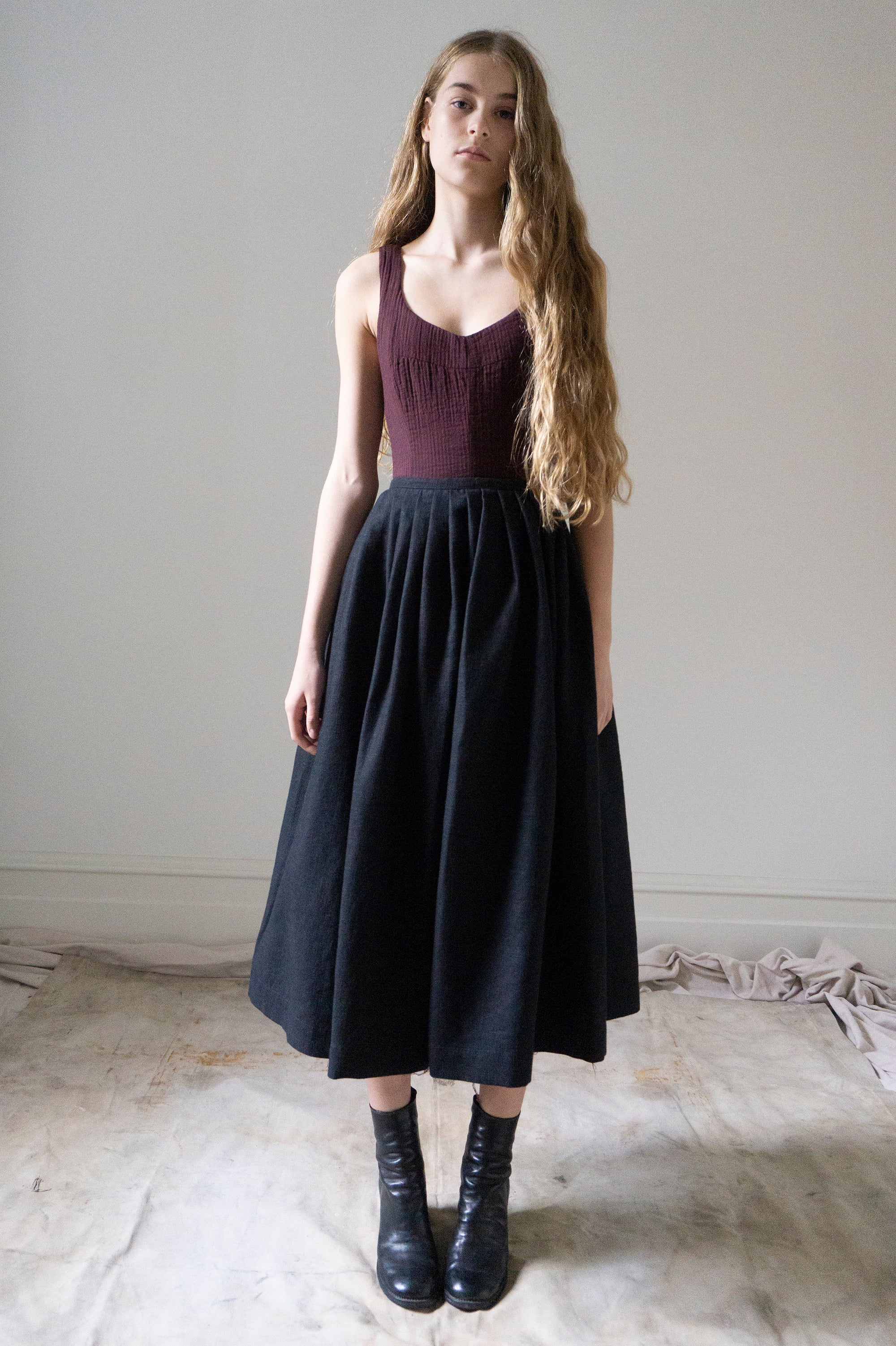 Elleri Apron Skirt - Black