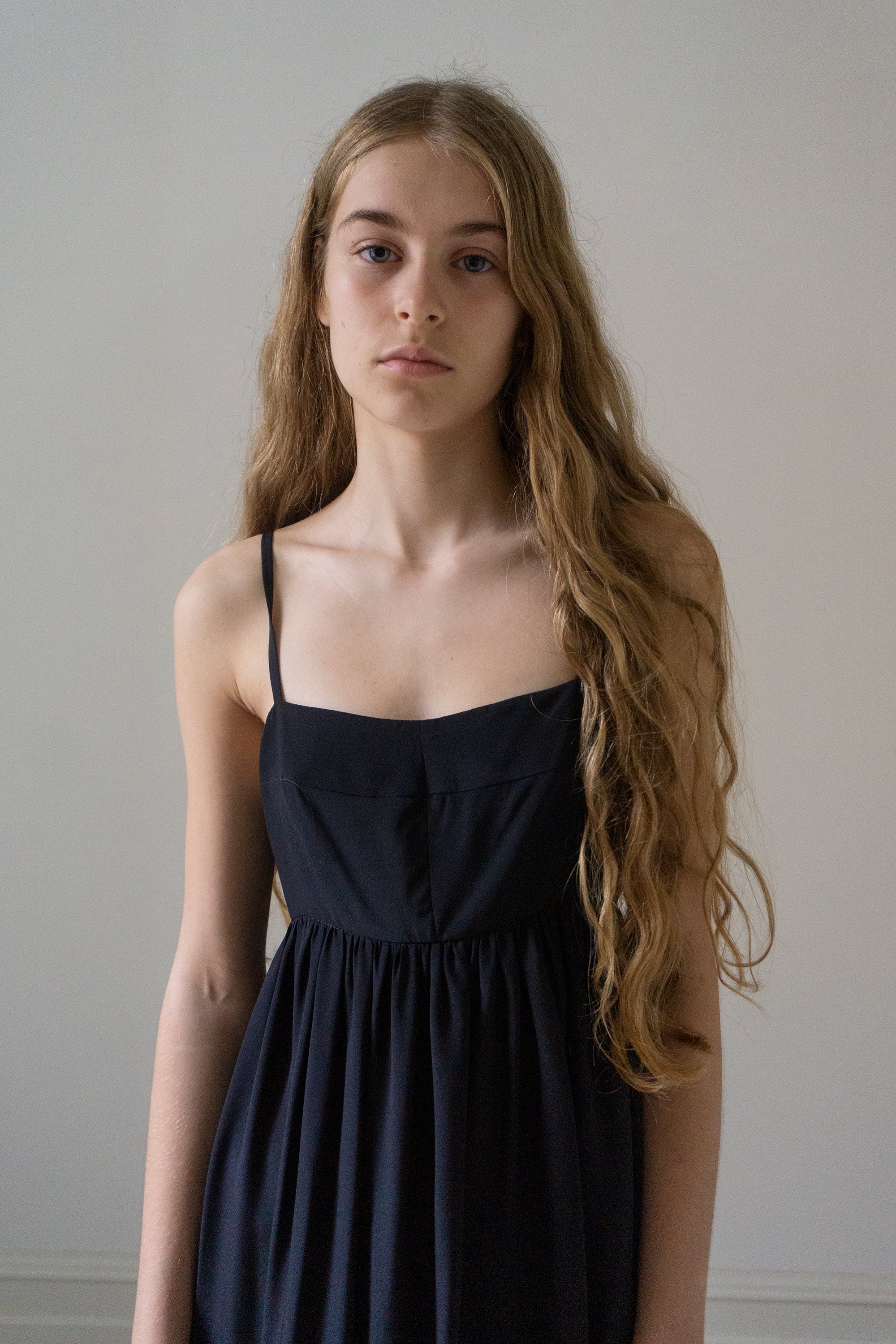 Proserpina Dress - Black Silk Crepe