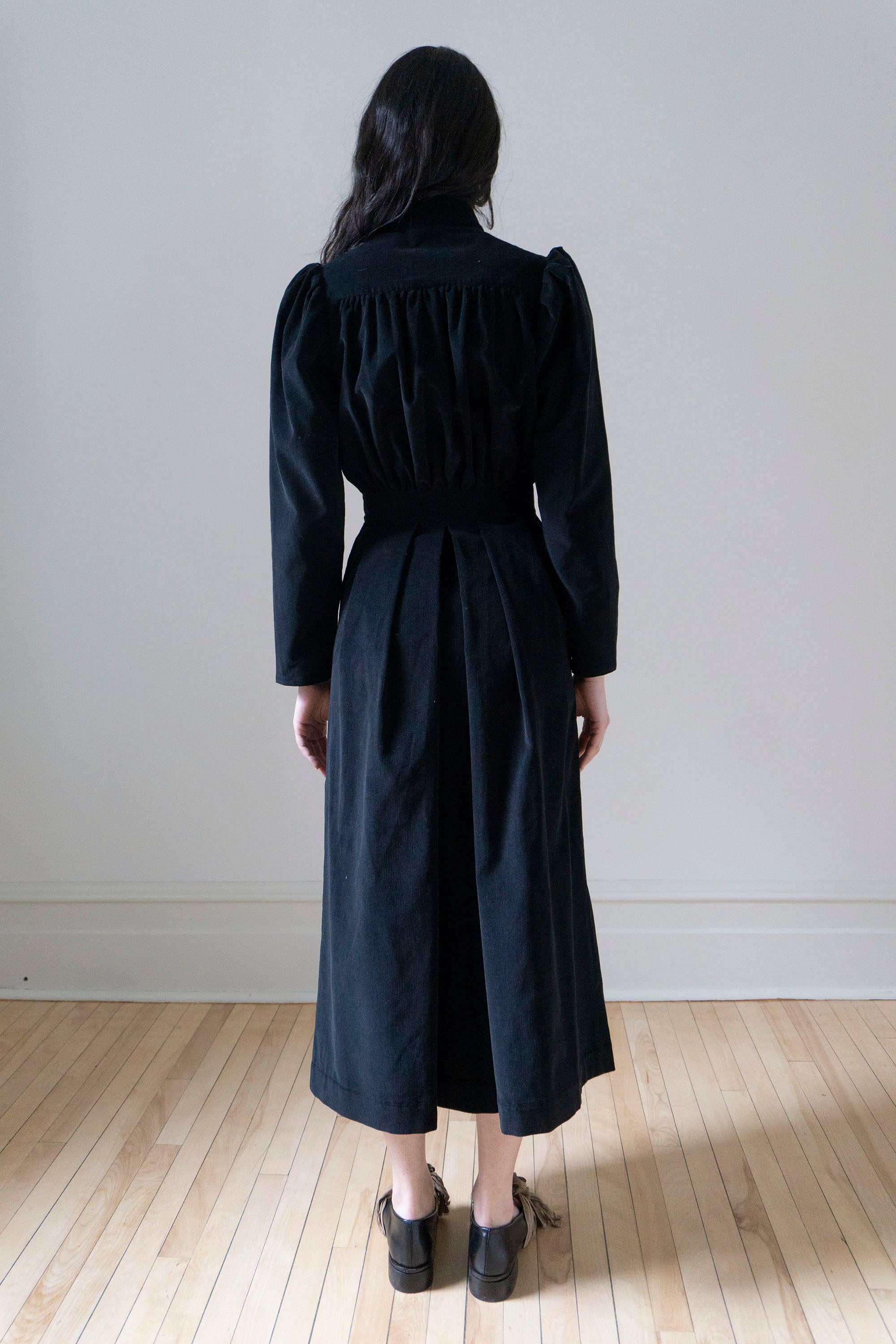 Eugenia Dress - Black Corduroy
