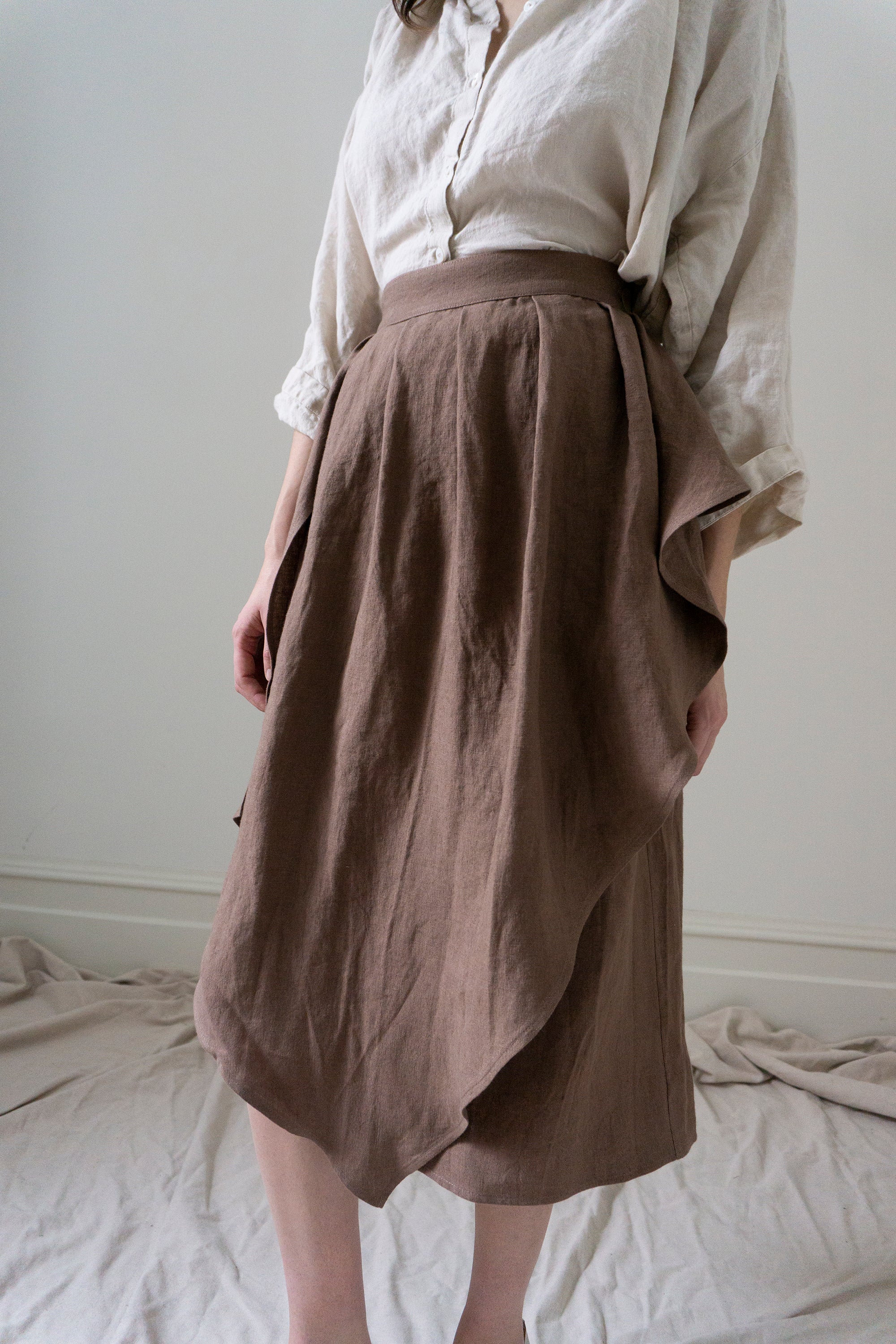 Fenna Linen Skirt- Bramble