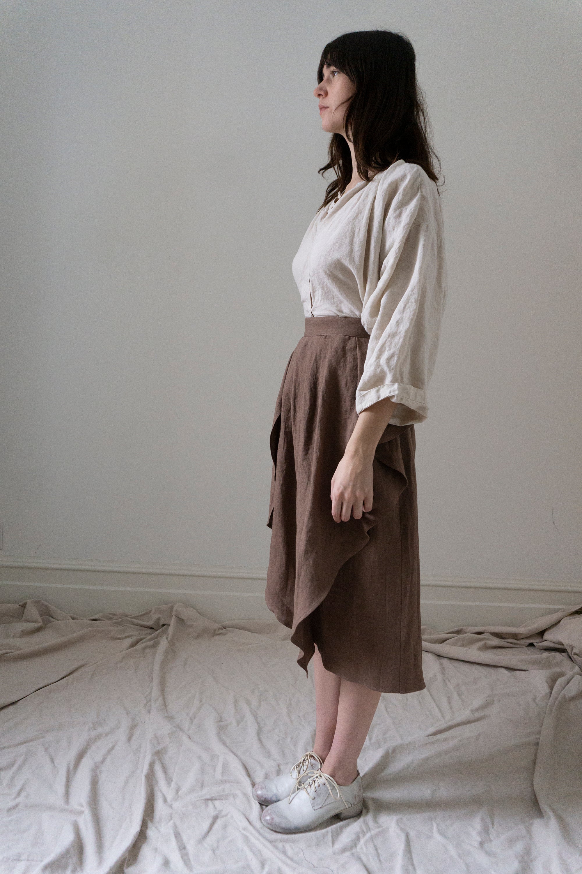 Fenna Linen Skirt- Bramble