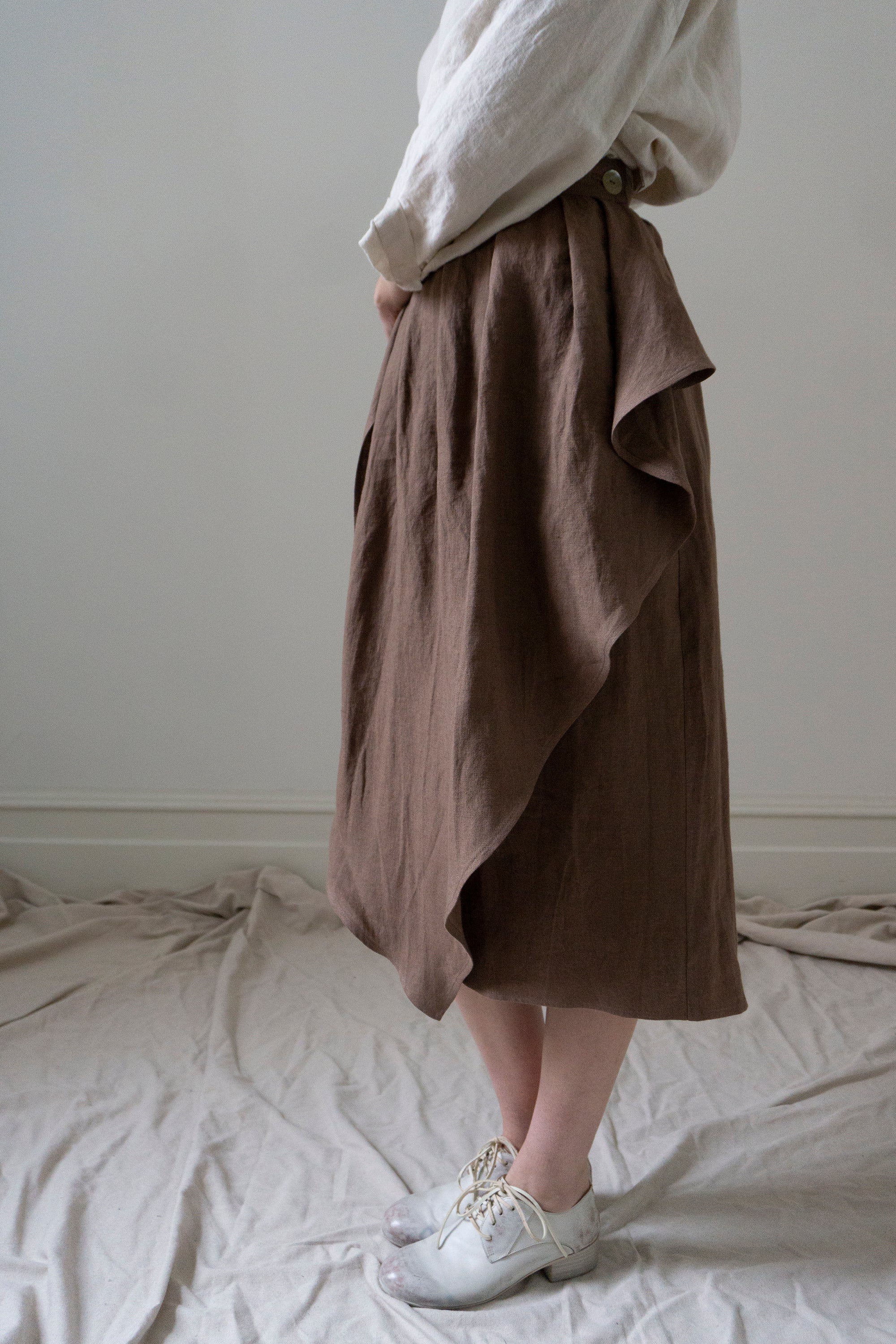 Fenna Linen Skirt- Bramble