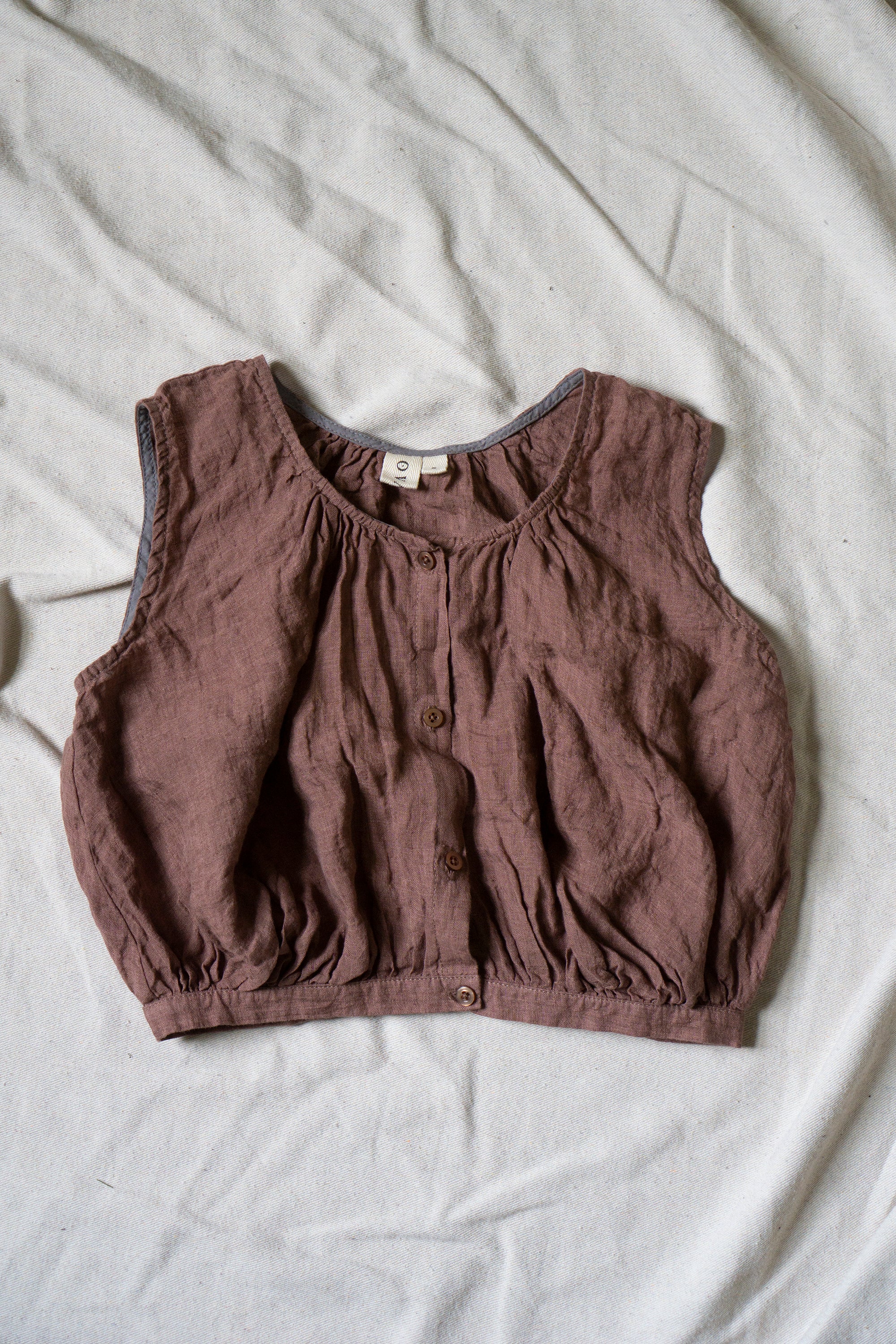 Viola Linen Top - Rose