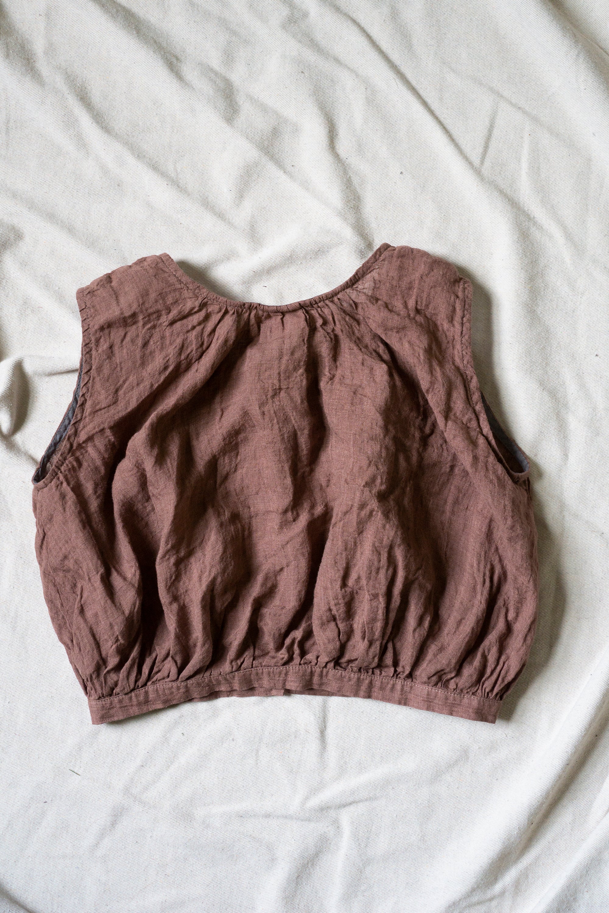 Viola Linen Top - Rose