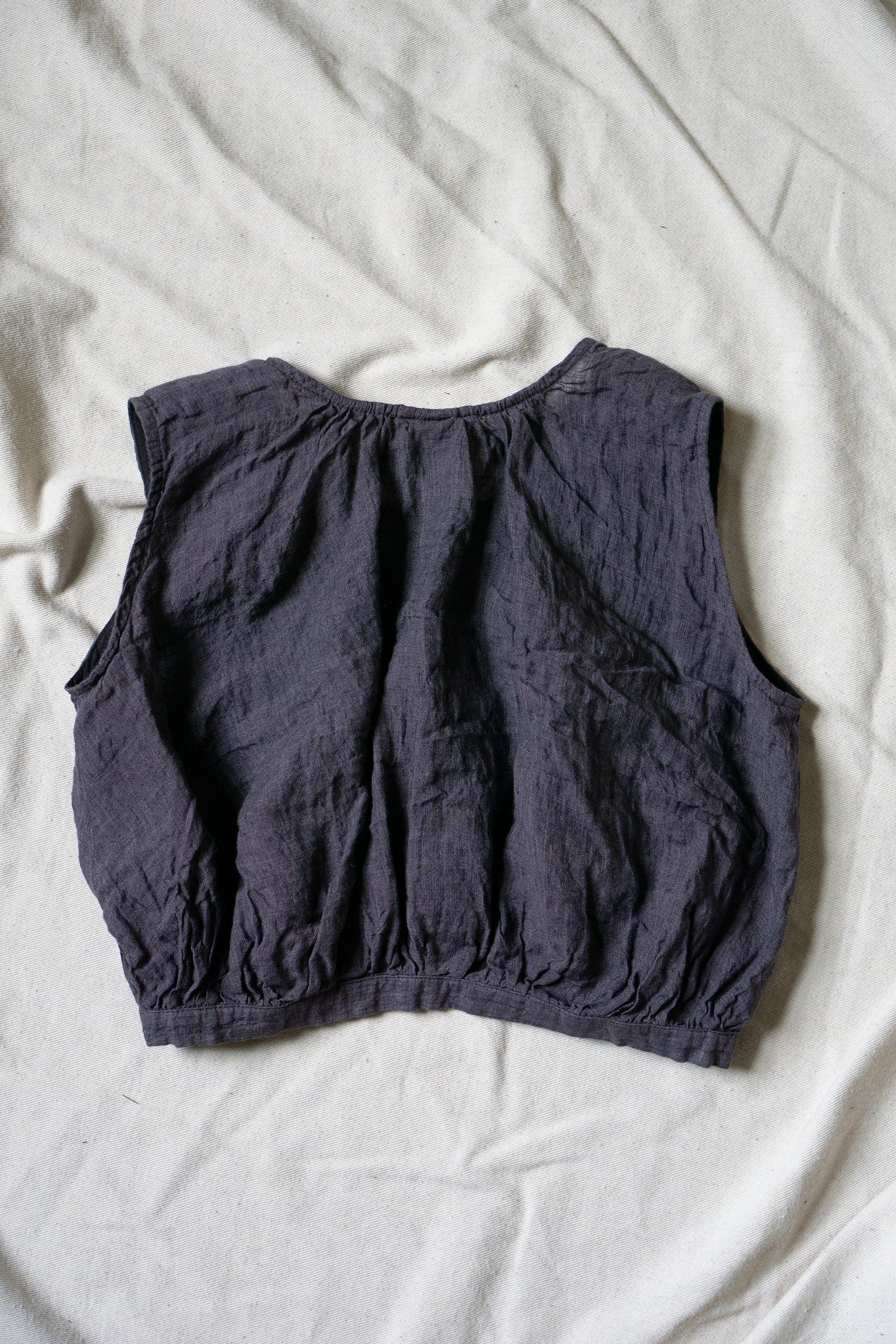 Viola Linen Top - Sloe