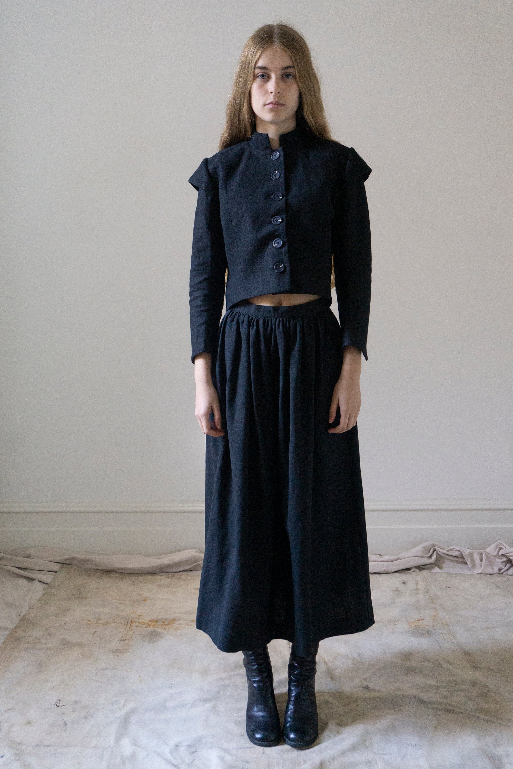Guinevere Linen Jacket - Black
