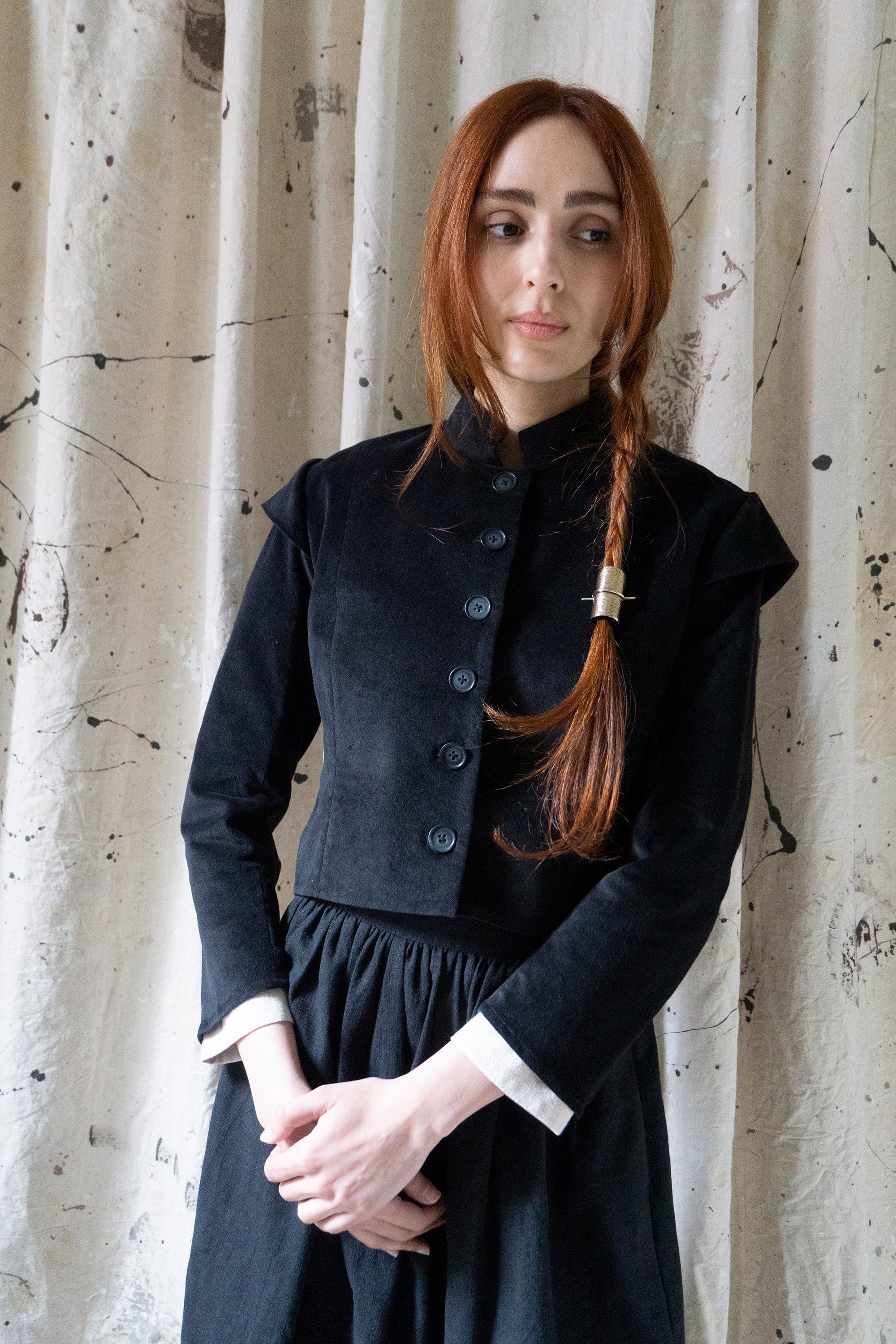 Guinevere Jacket - Black Velvet