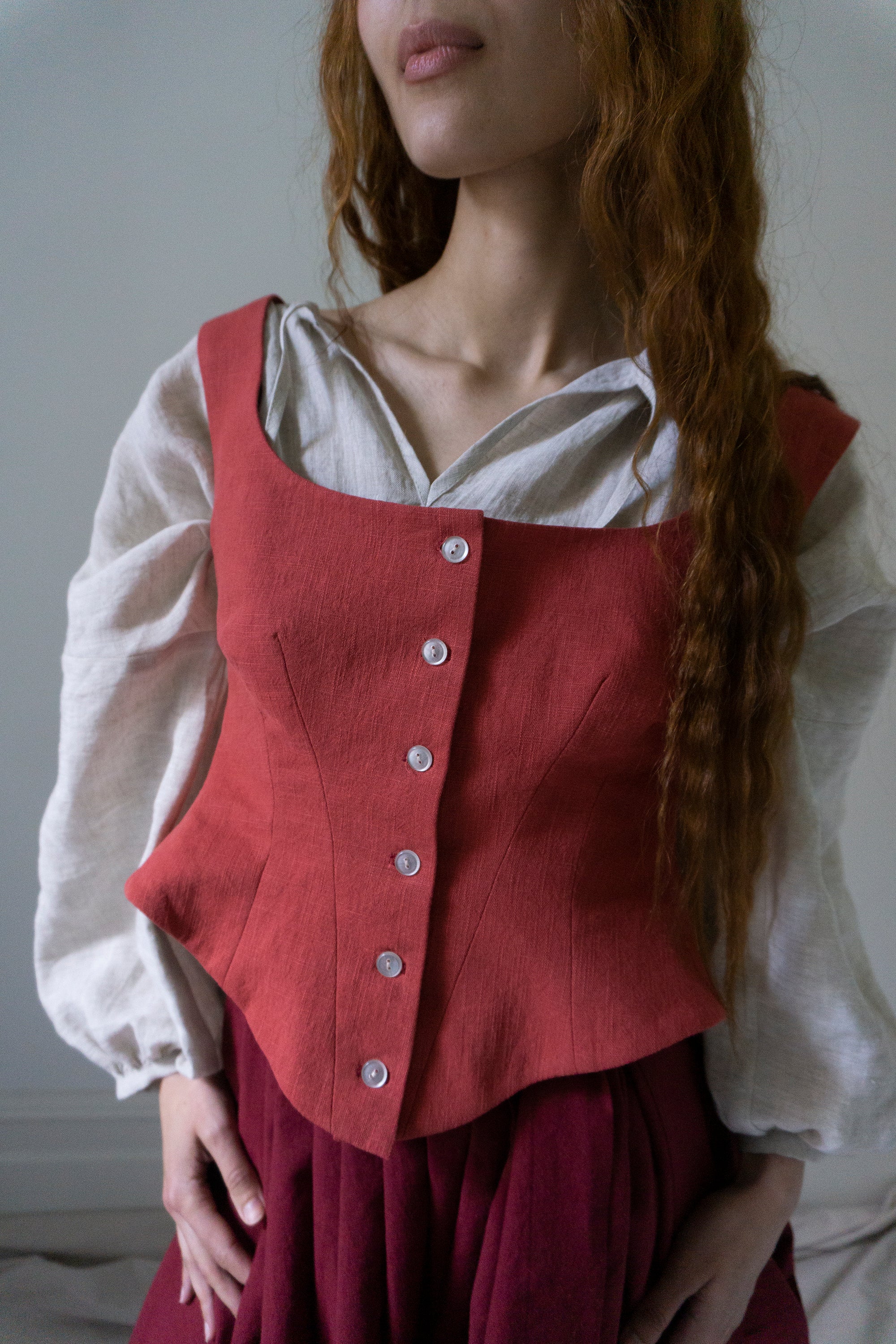 Hawthorne Bodice - Cerise