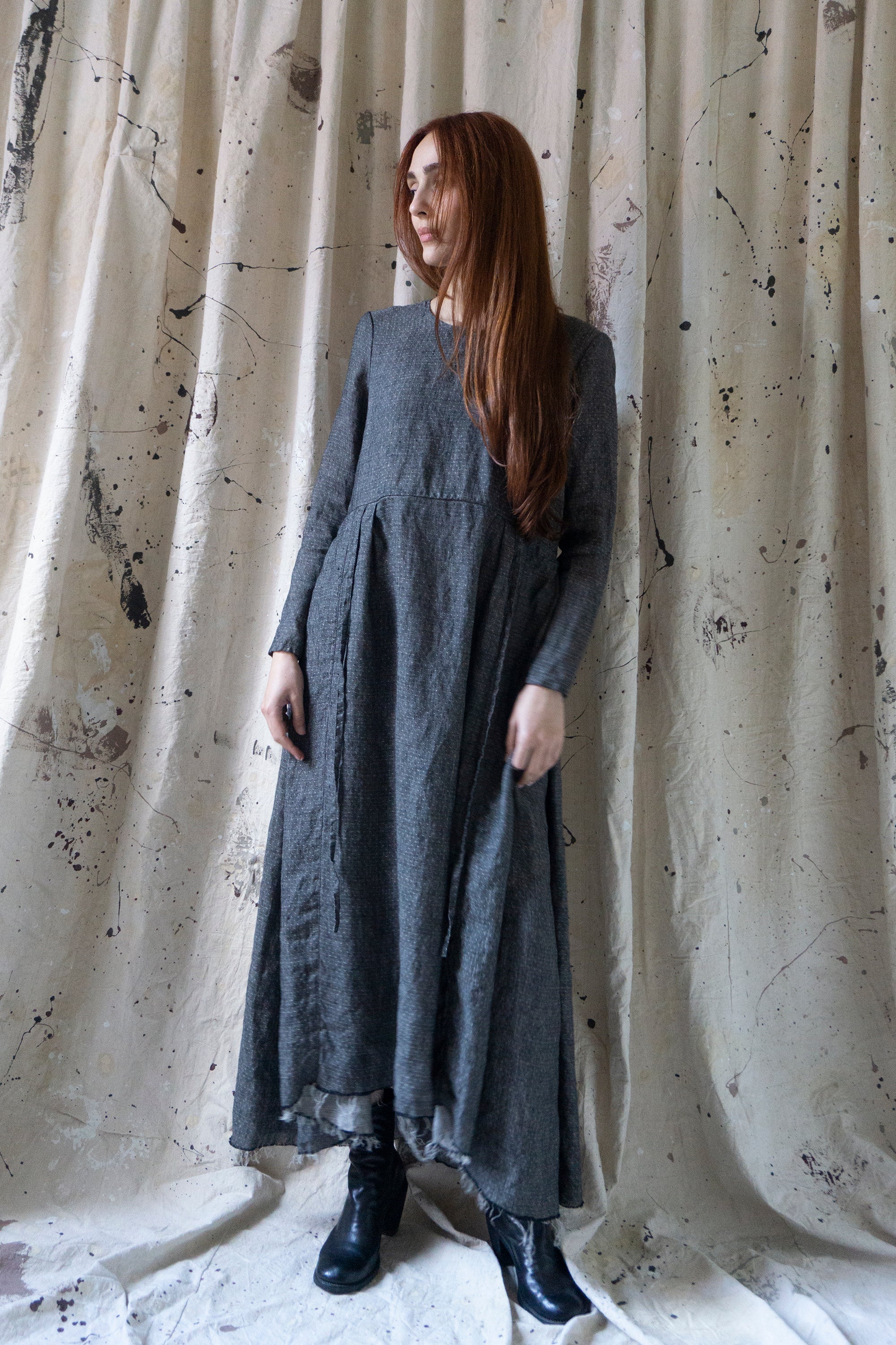 Heloise Linen Dress - Yarn Dye