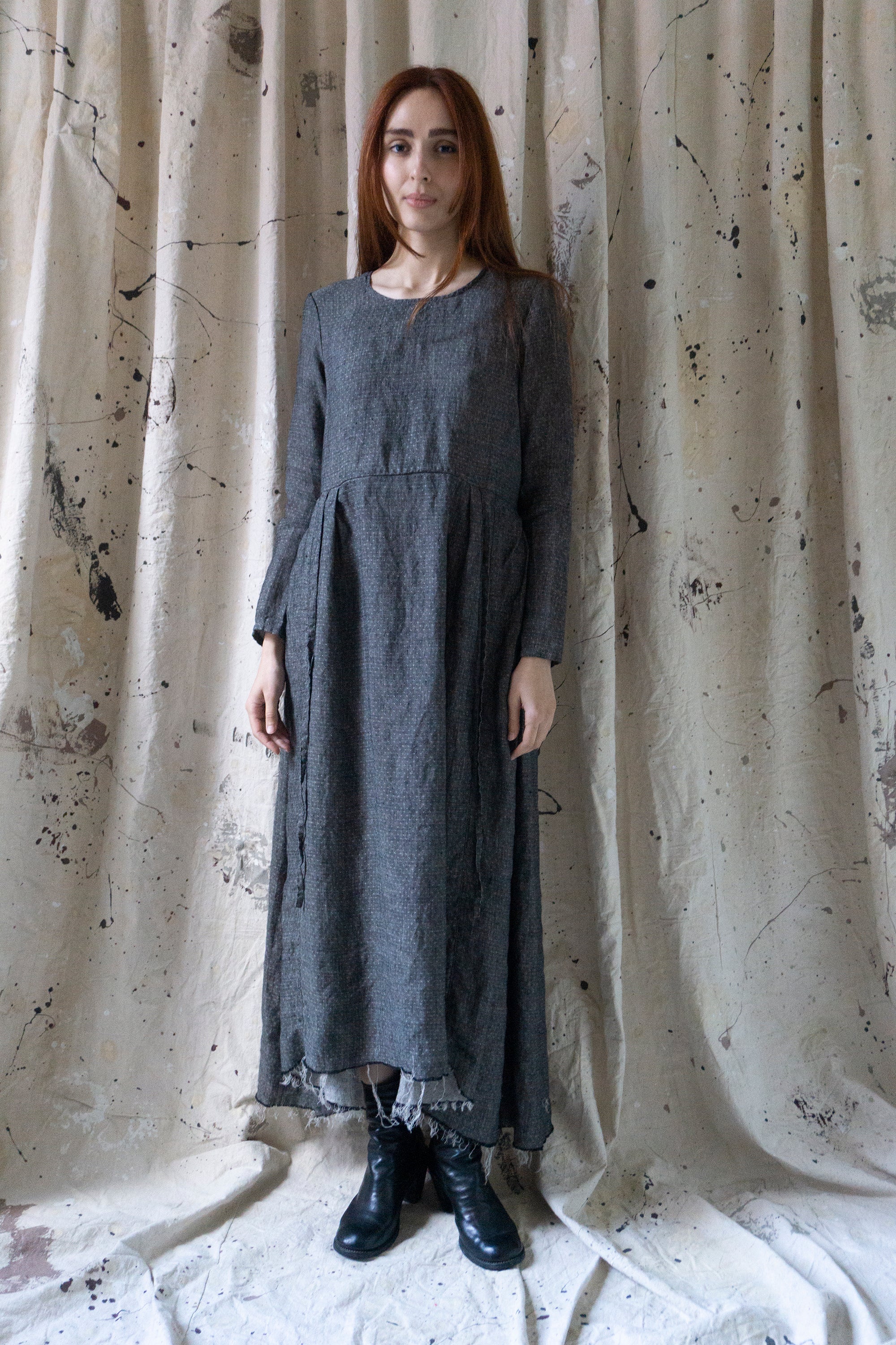 Heloise Linen Dress - Yarn Dye